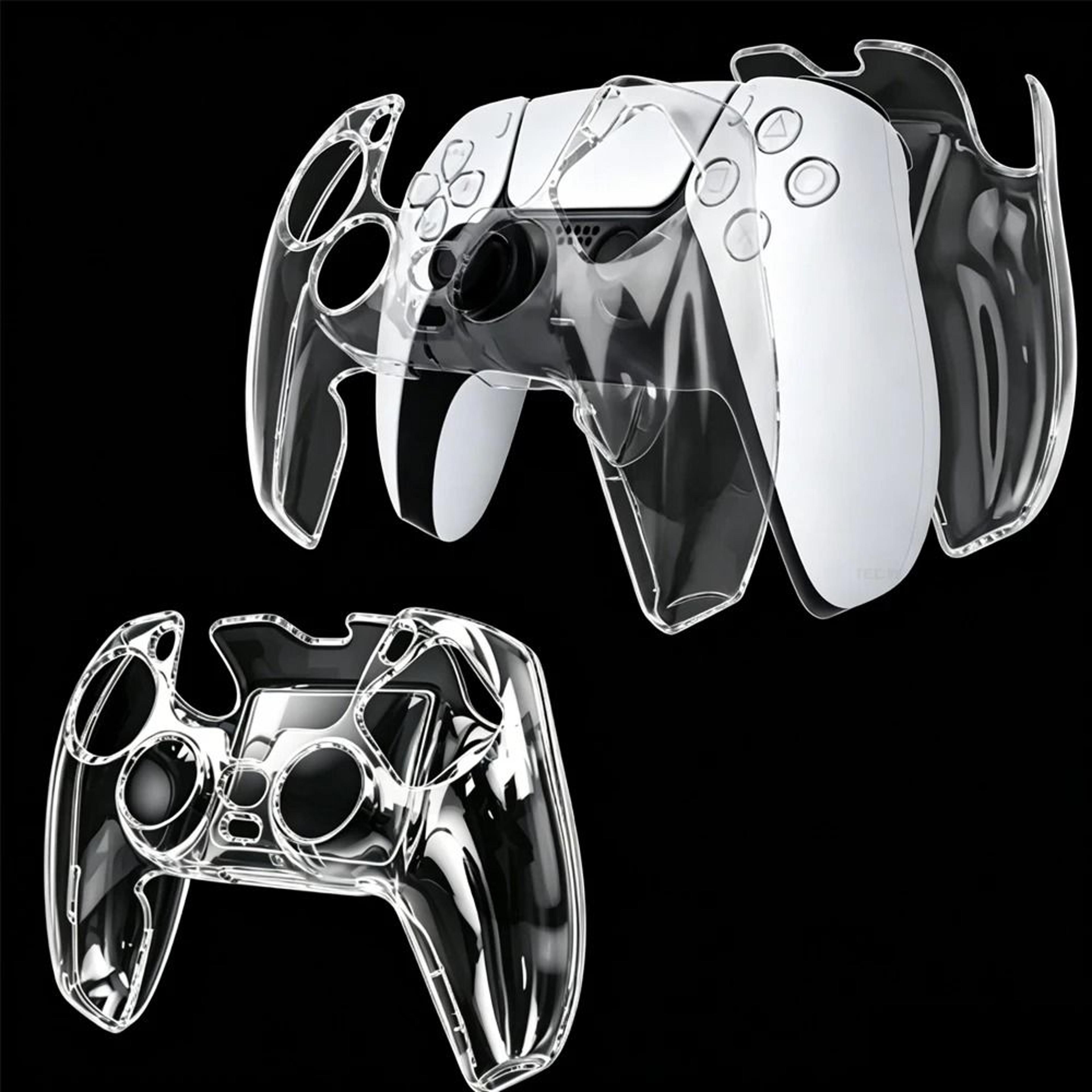 ps5 controller clear case transparent pc hard shell protector for dualsense