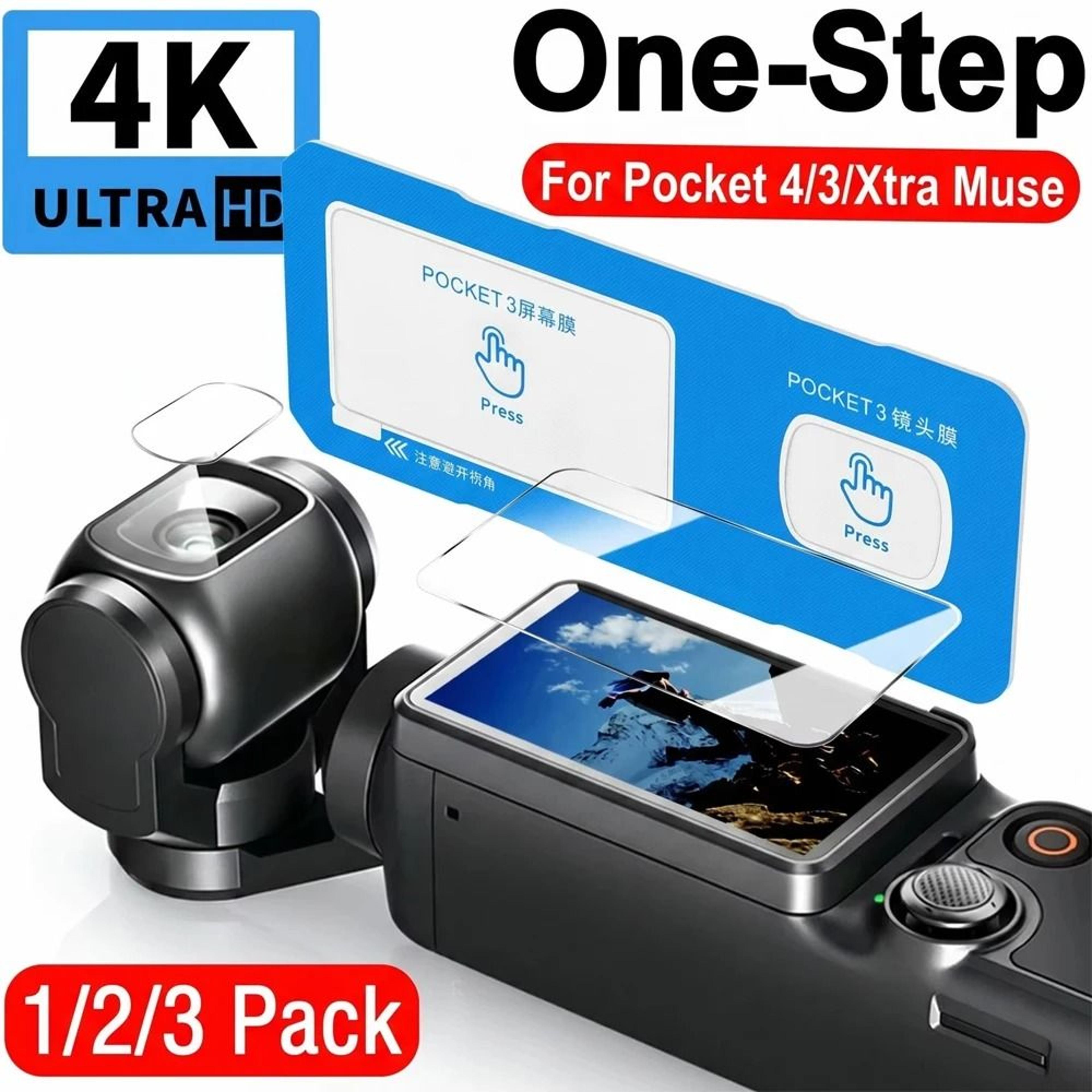 dji osmo pocket screen protector 9h tempered glass lens film with auto-alignment kit