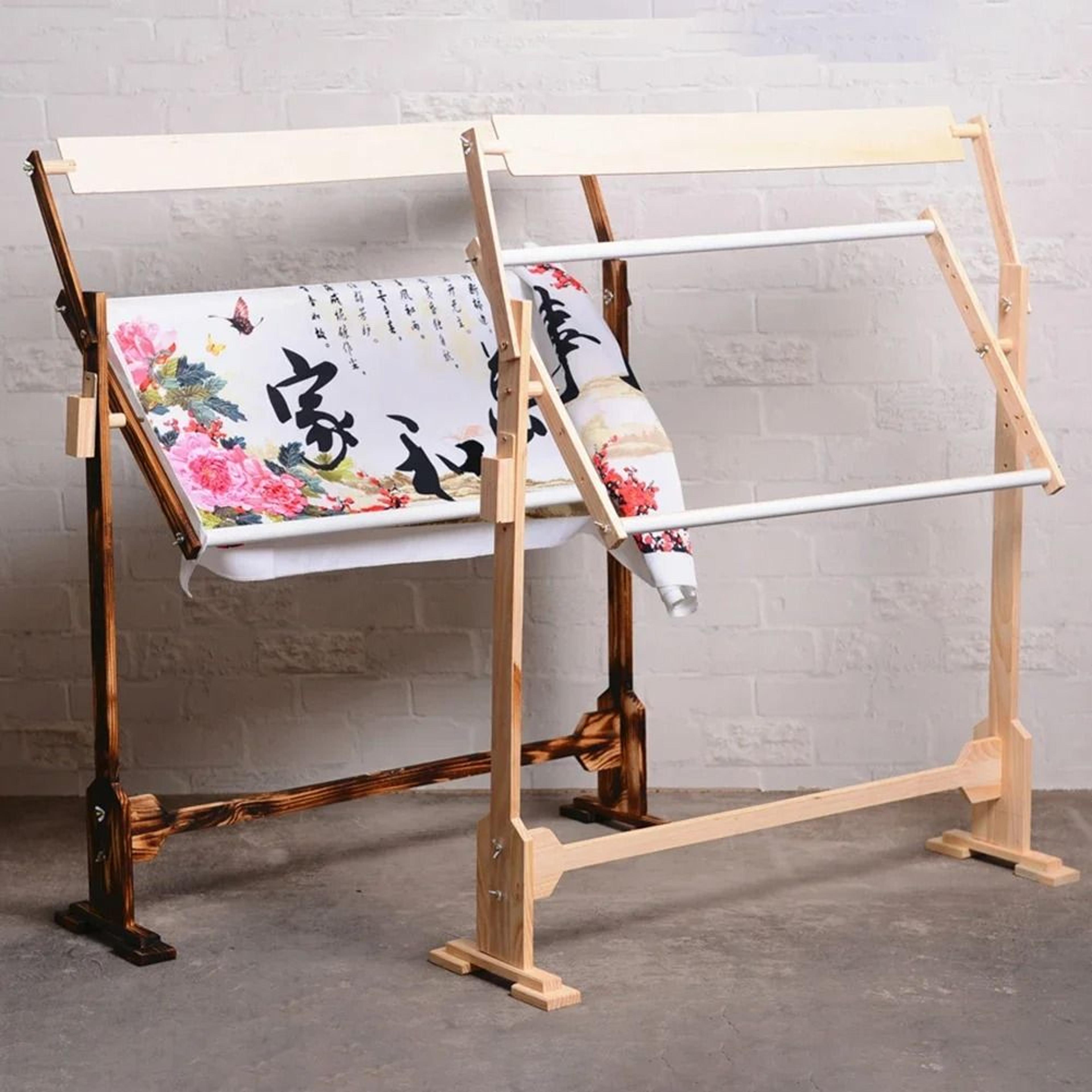 adjustable wooden embroidery stand solid wood cross stitch frame for needlework