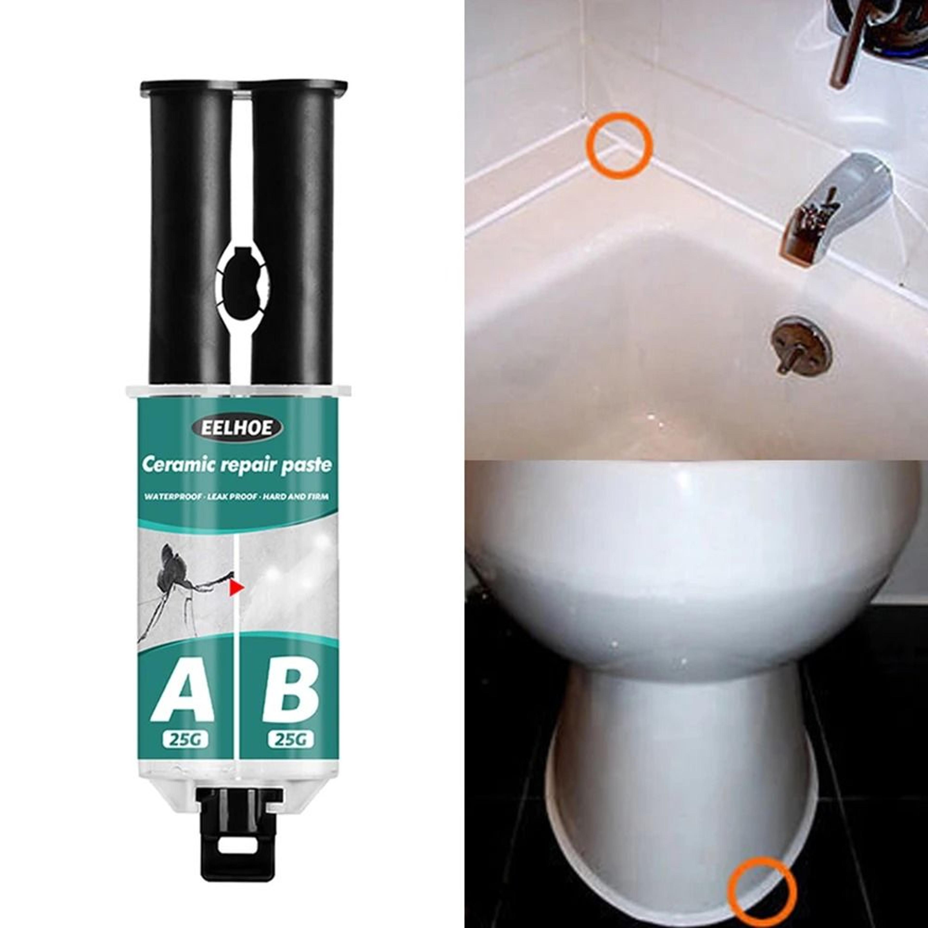 ceramic tile repair paste waterproof ab epoxy glue kit for cracks chips and bathroom surfaces