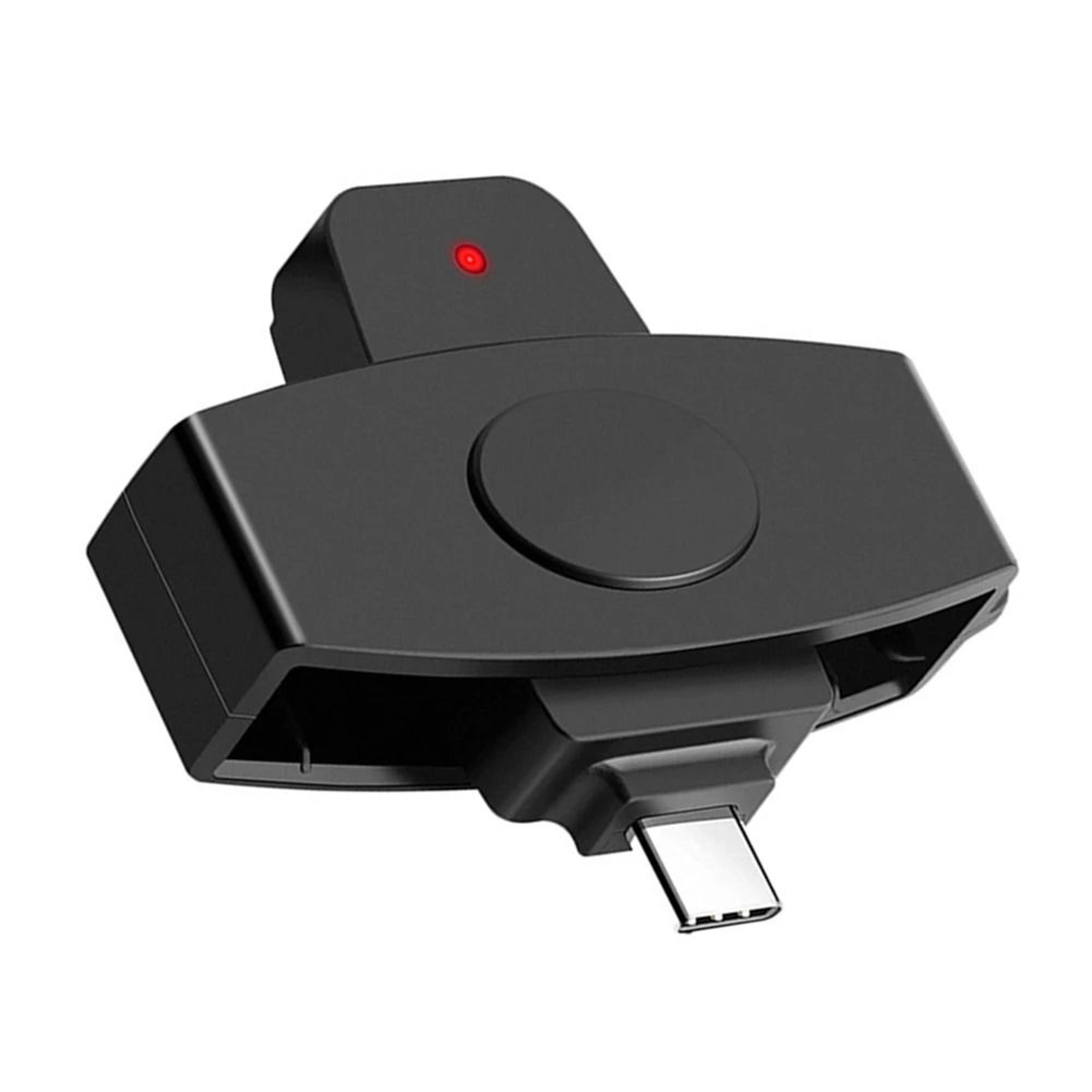 usb-c smart card reader cac id bank tax and digital signature card adapter
