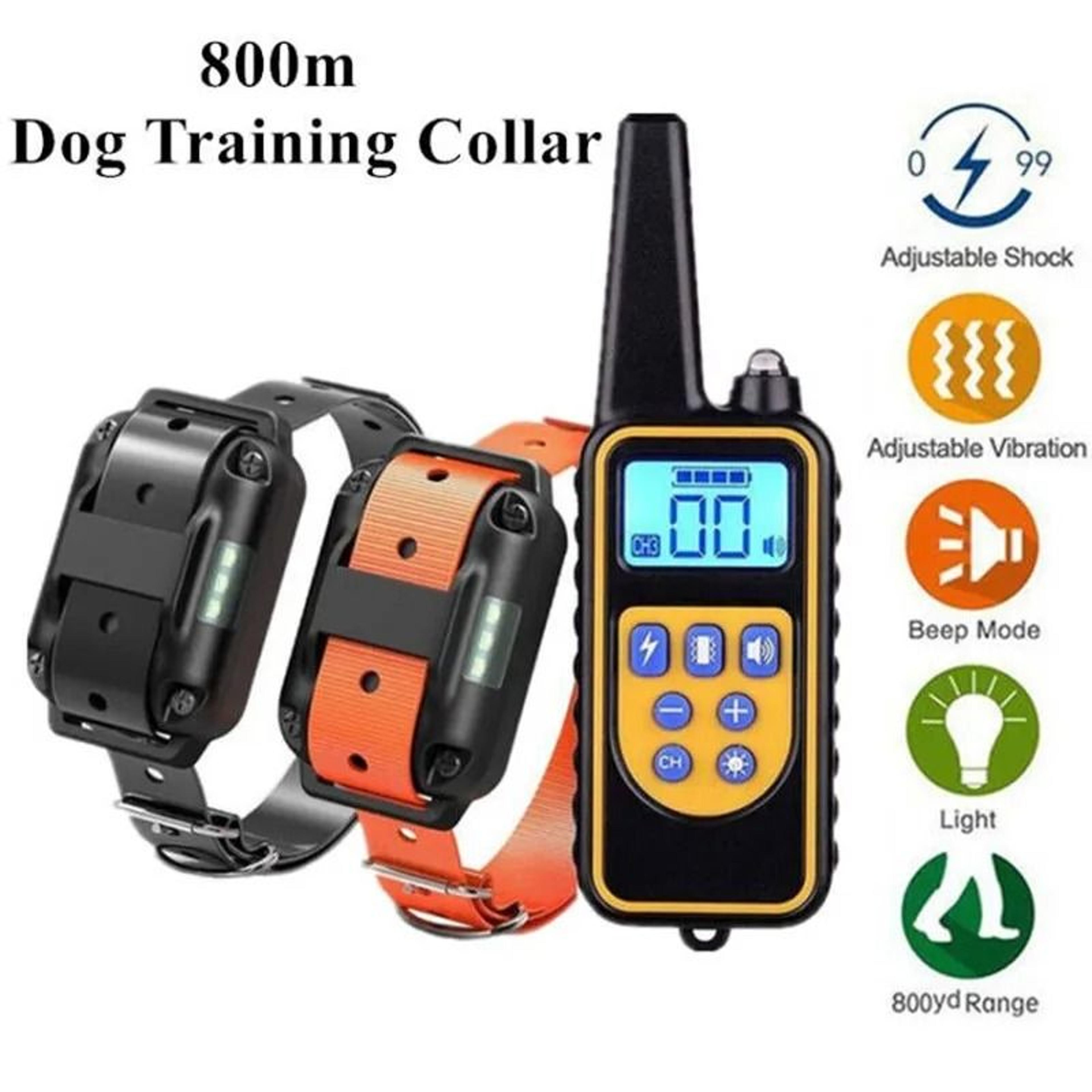 800m dog training collar waterproof rechargeable remote collar with sound vibration and static modes