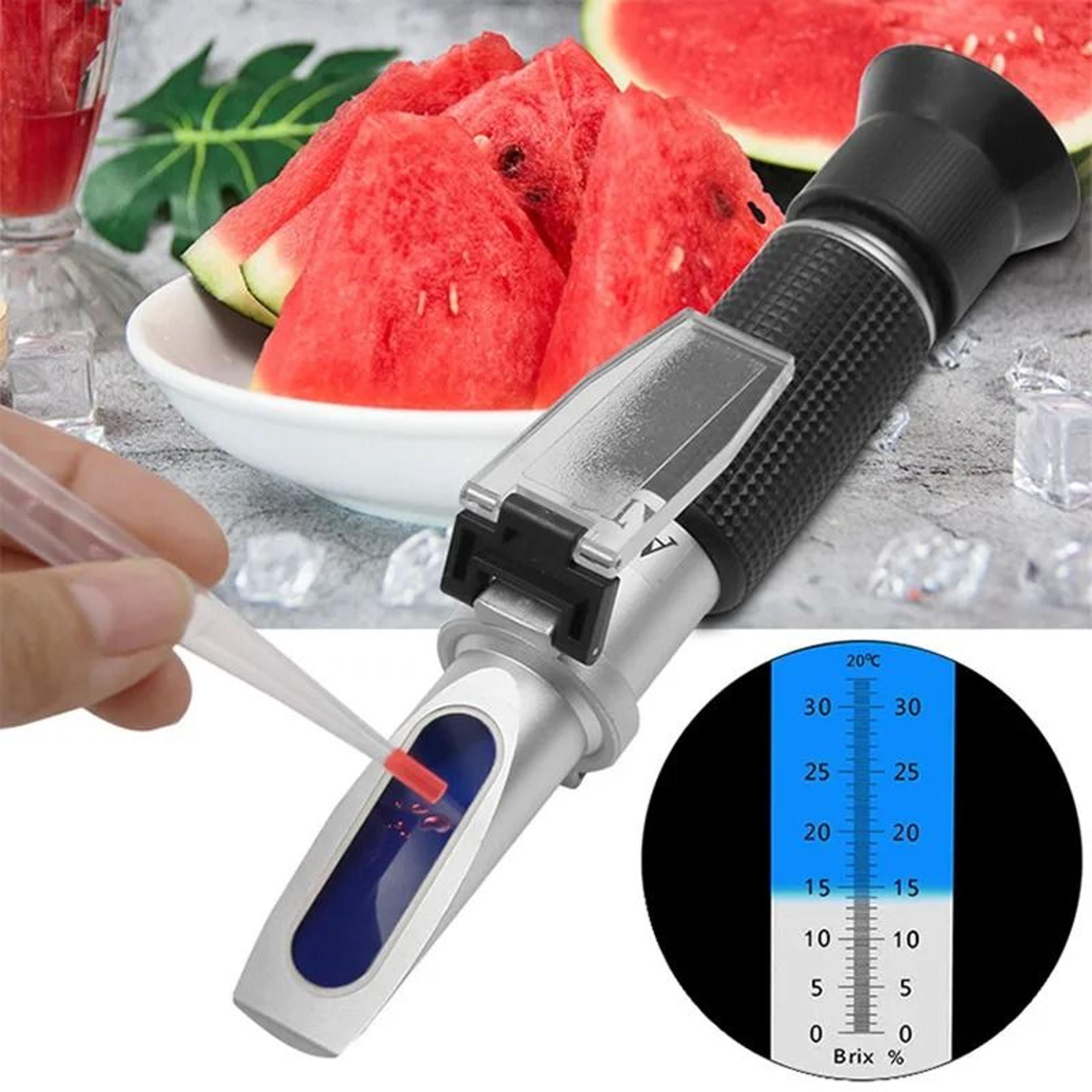 0–32% brix refractometer handheld atc sugar meter for fruits grapes and beverages