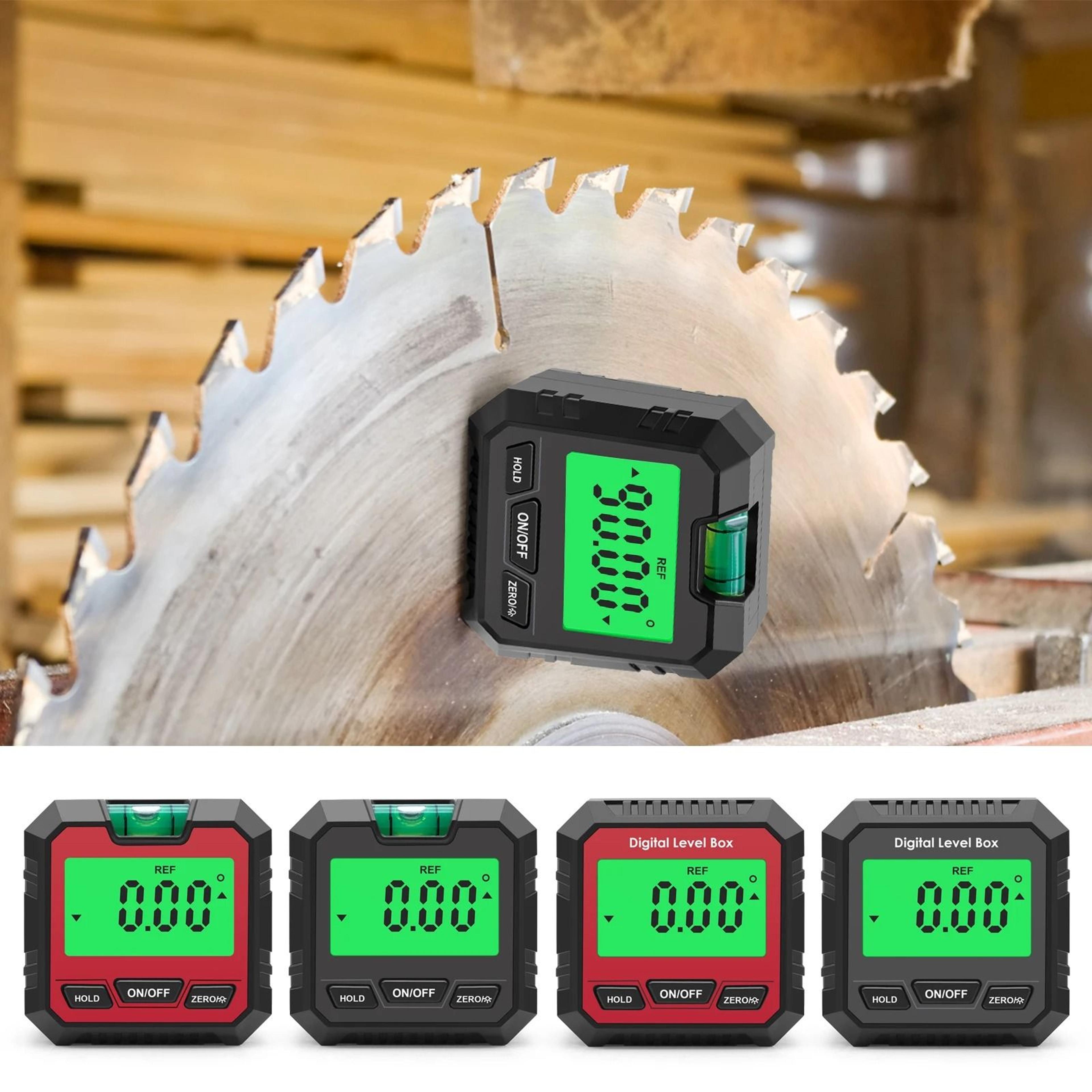 360° digital angle finder magnetic inclinometer level with backlit lcd