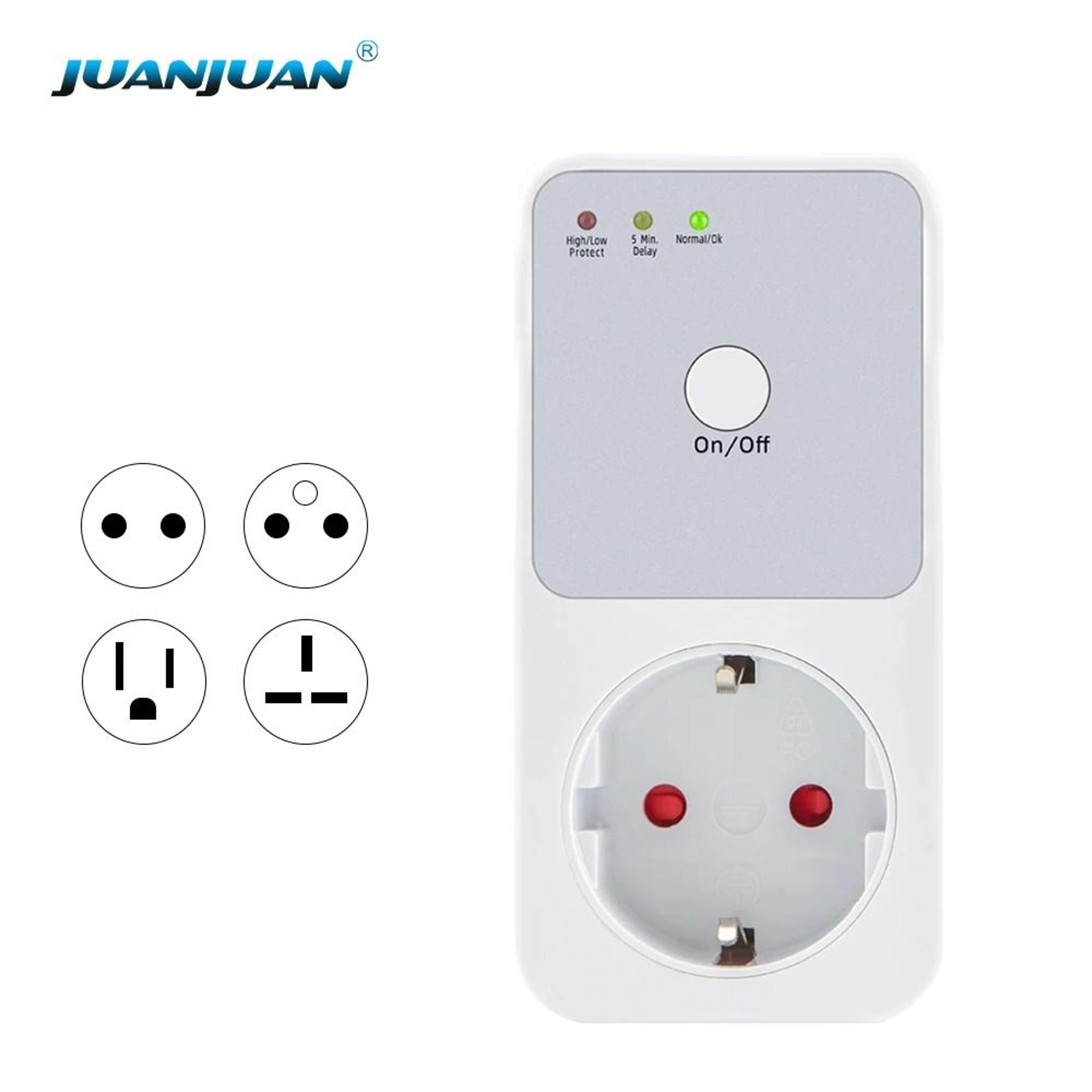 automatic voltage protector socket 16a refrigerator appliance power safety plug