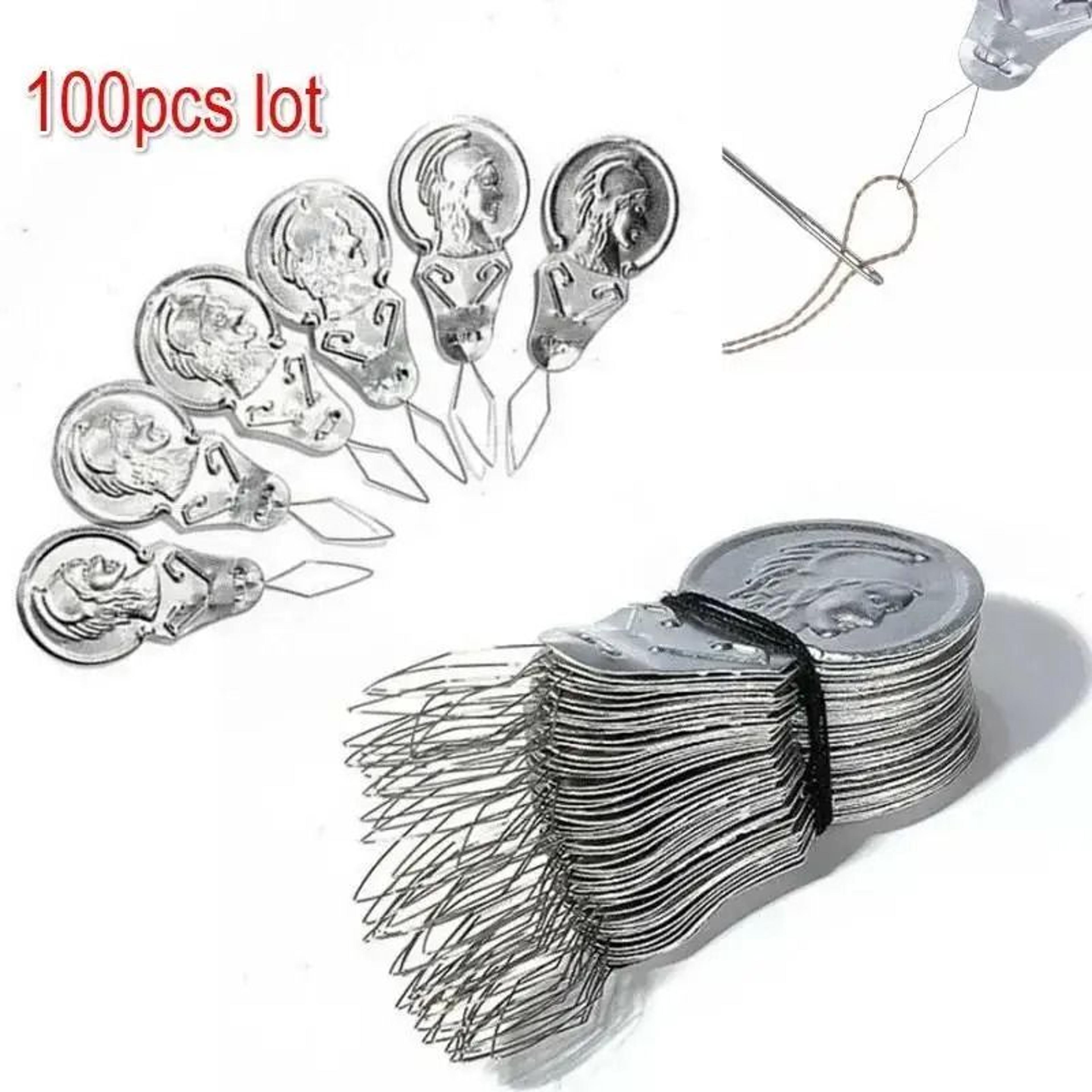 aluminum needle threader set 50 or 100pcs fast threading tools for sewing and embroidery