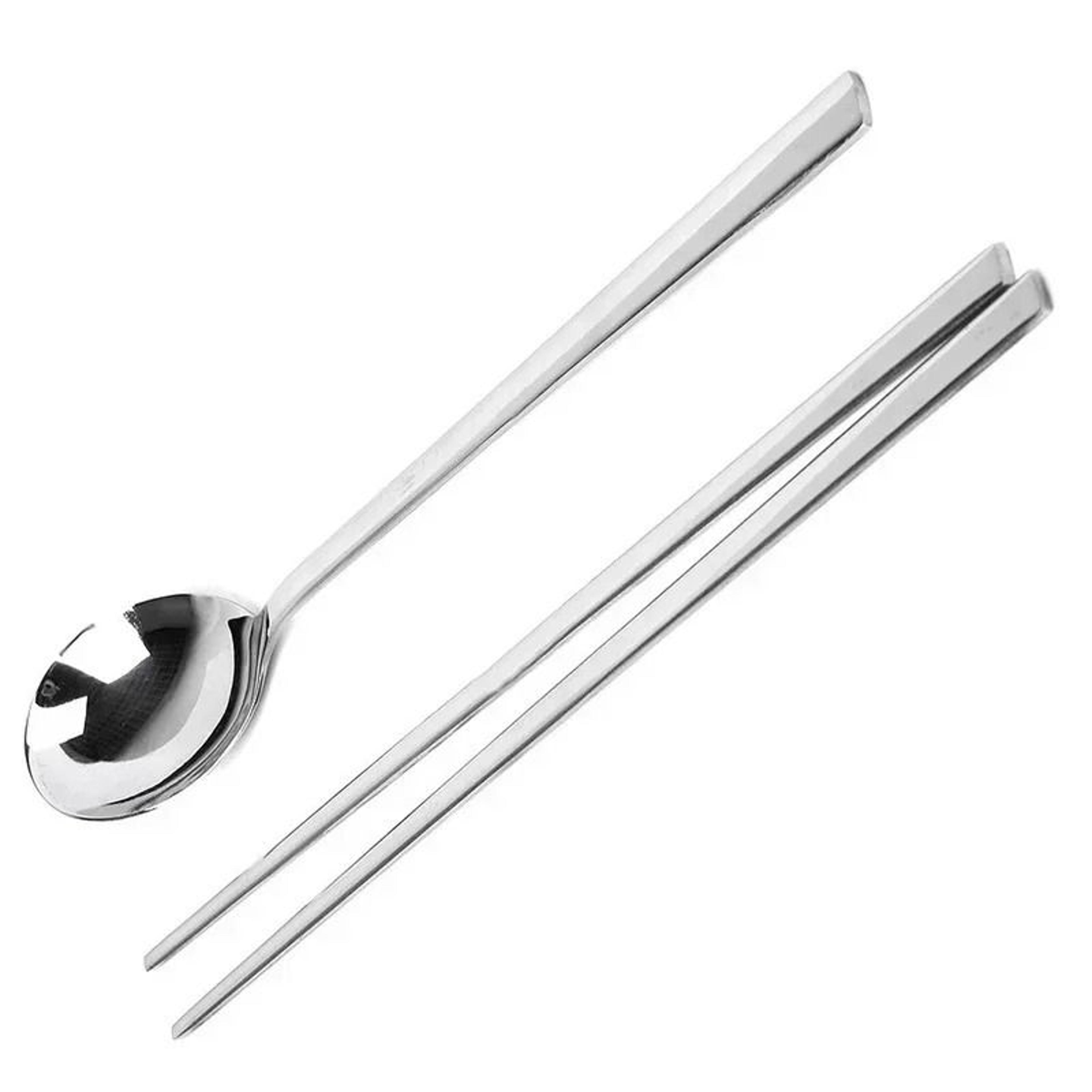 304 stainless steel korean cutlery set portable spoon and chopsticks tableware