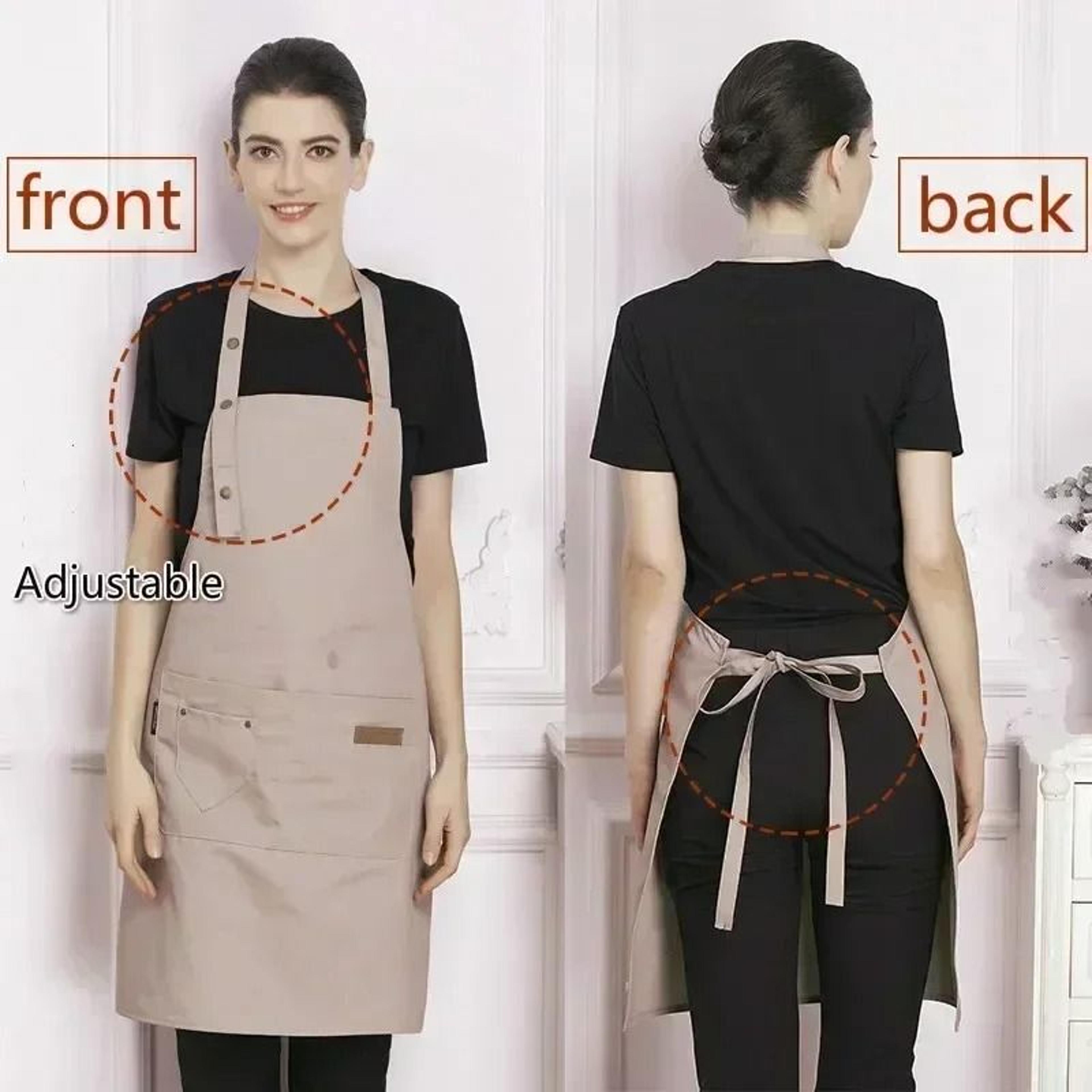 solid color kitchen apron unisex chef waiter bbq and salon bib apron