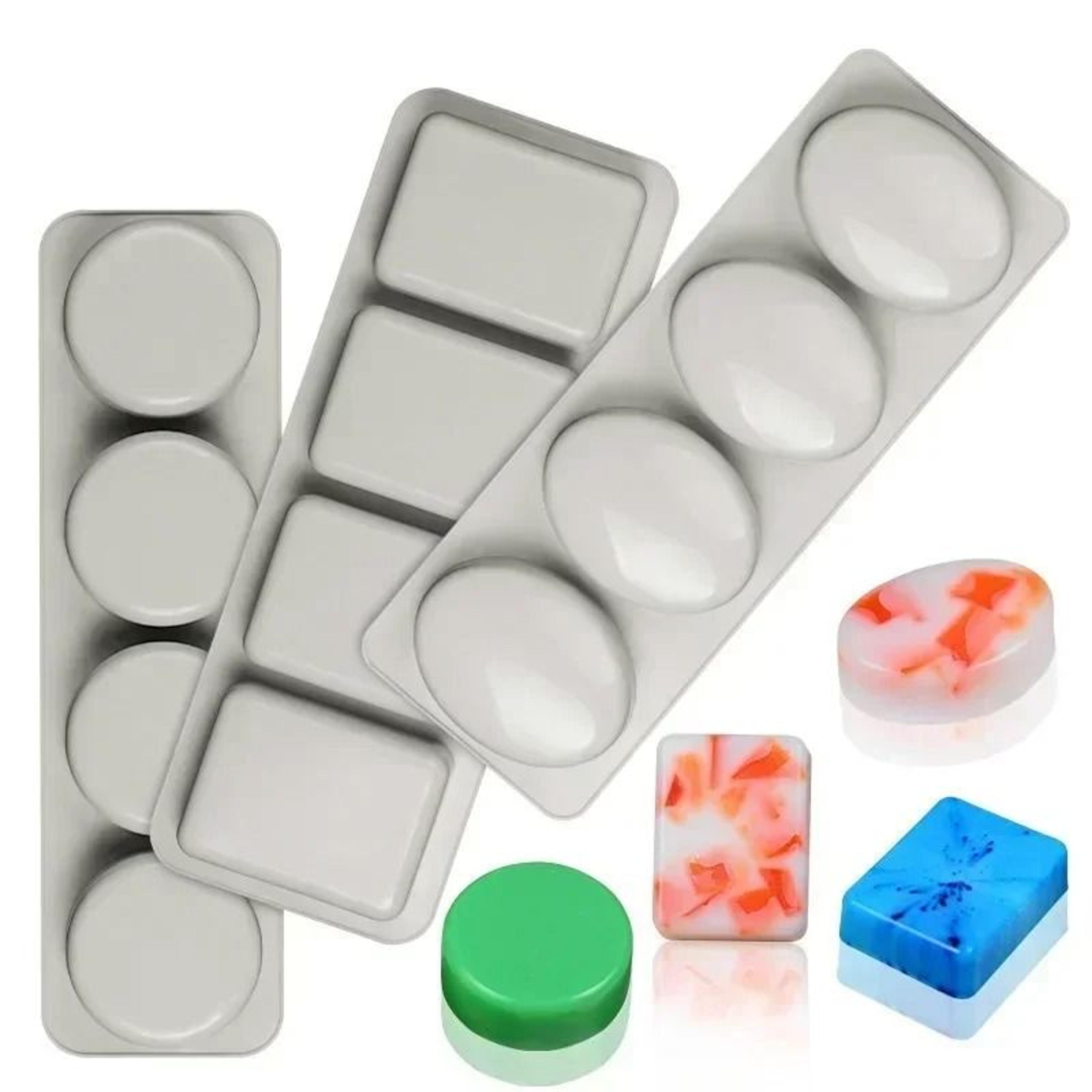 3d silicone soap mold oval round square diy mold for soap chocolate and cake