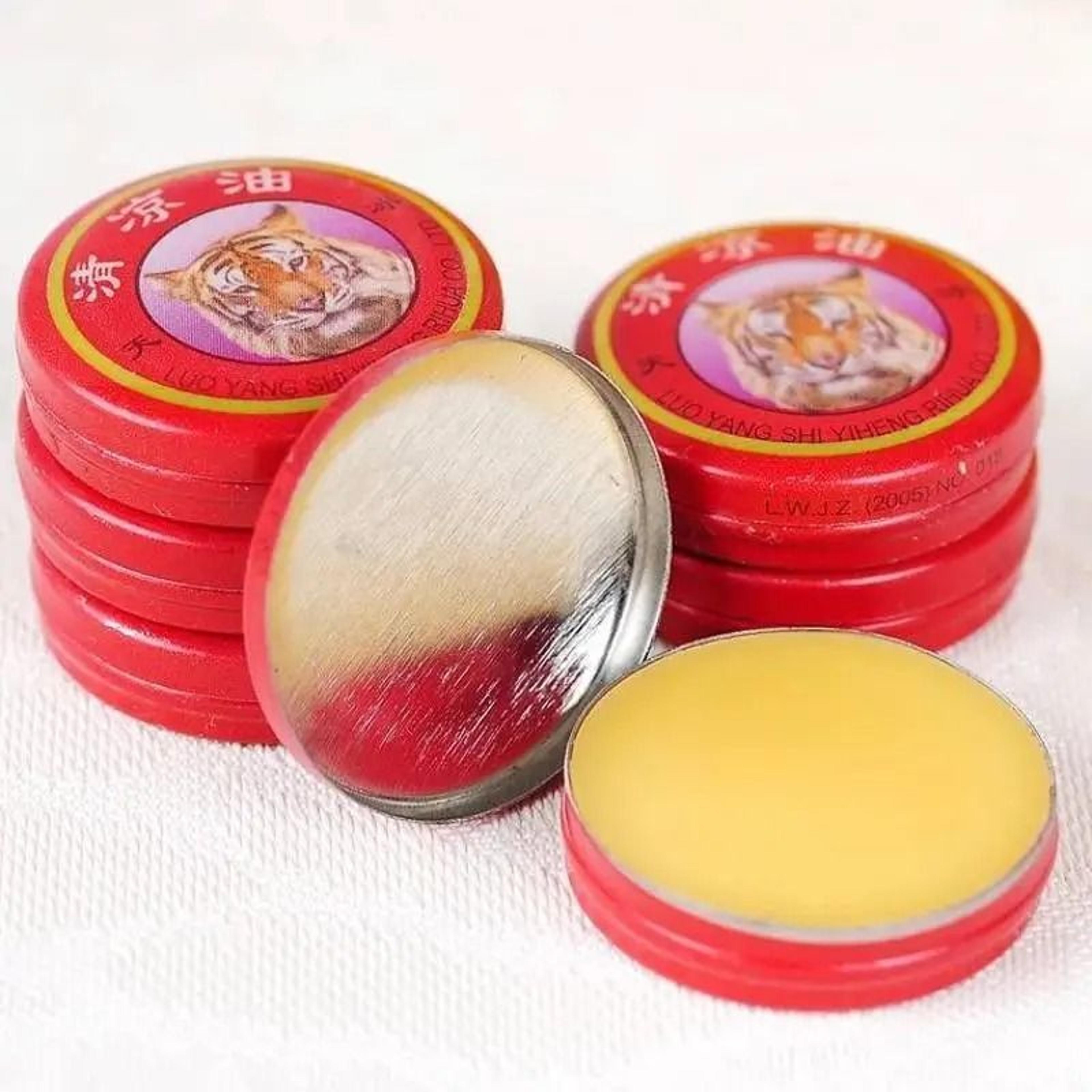 tiger pattern cooling balm portable menthol topical balm 5 or 10 piece set