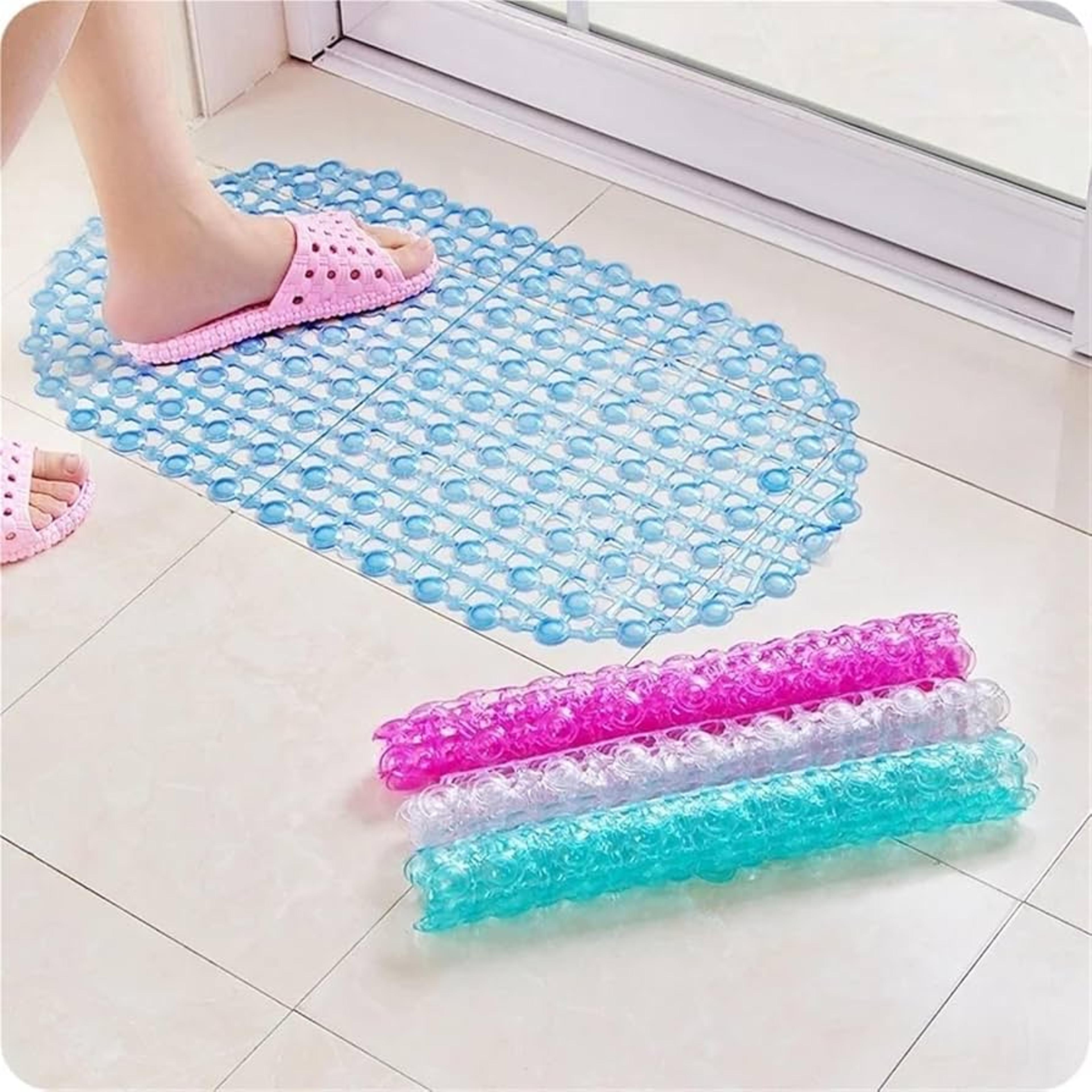 pvc anti-slip shower mat suction cup foot massage bathroom pad