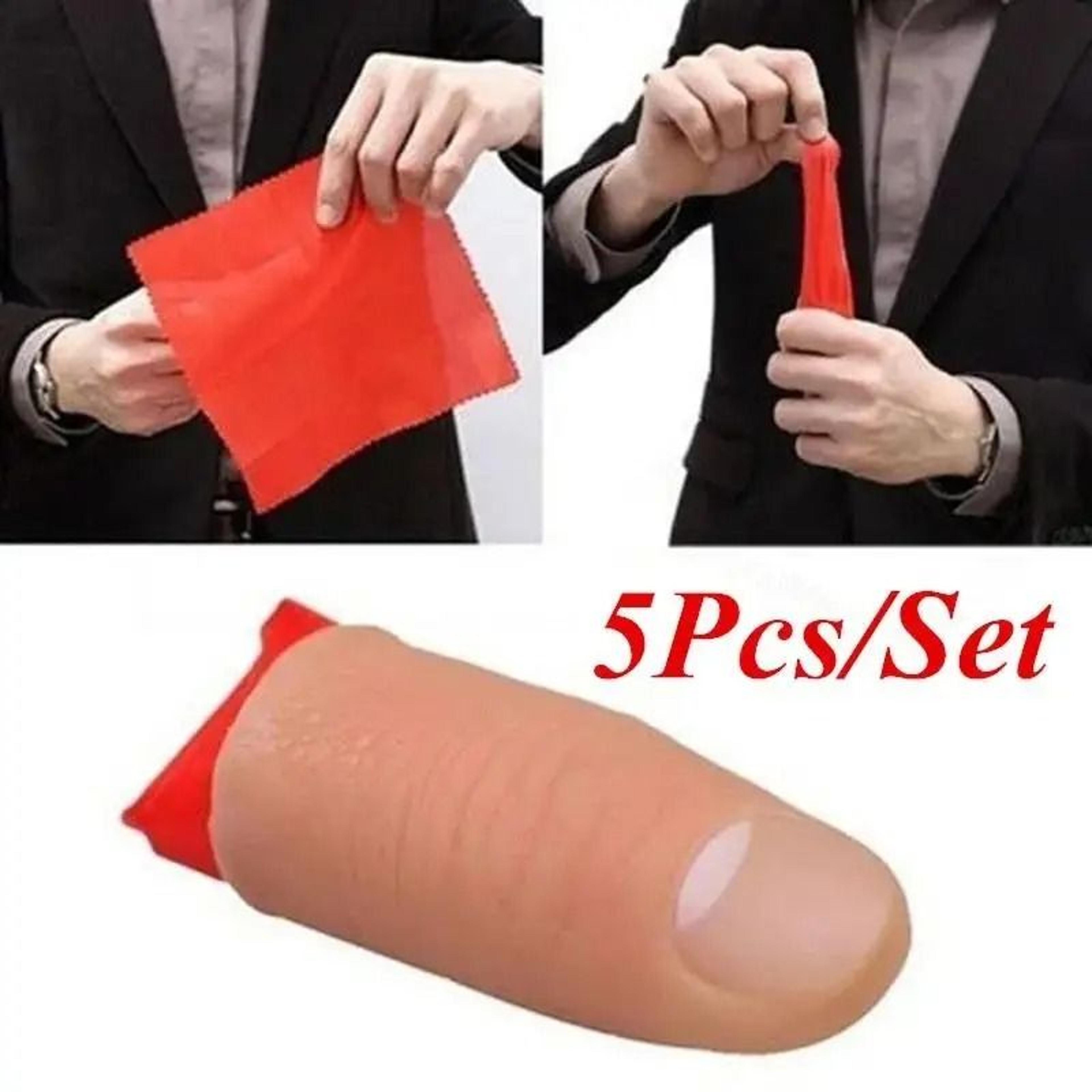 5-piece soft magic thumb tip set close-up vanishing trick props for parties and stage shows