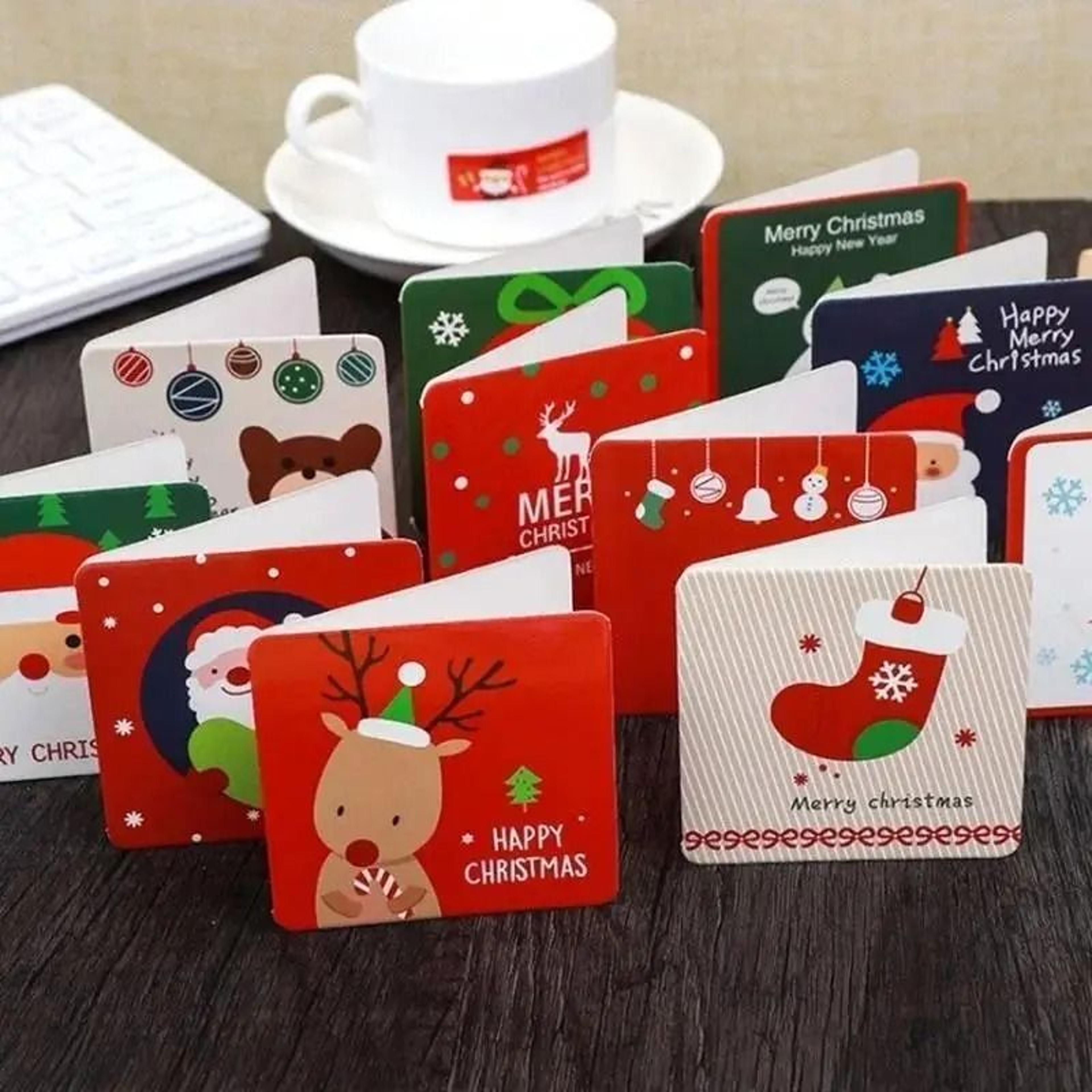 24-piece mini christmas greeting card set holiday cards with envelopes for kids and gifts