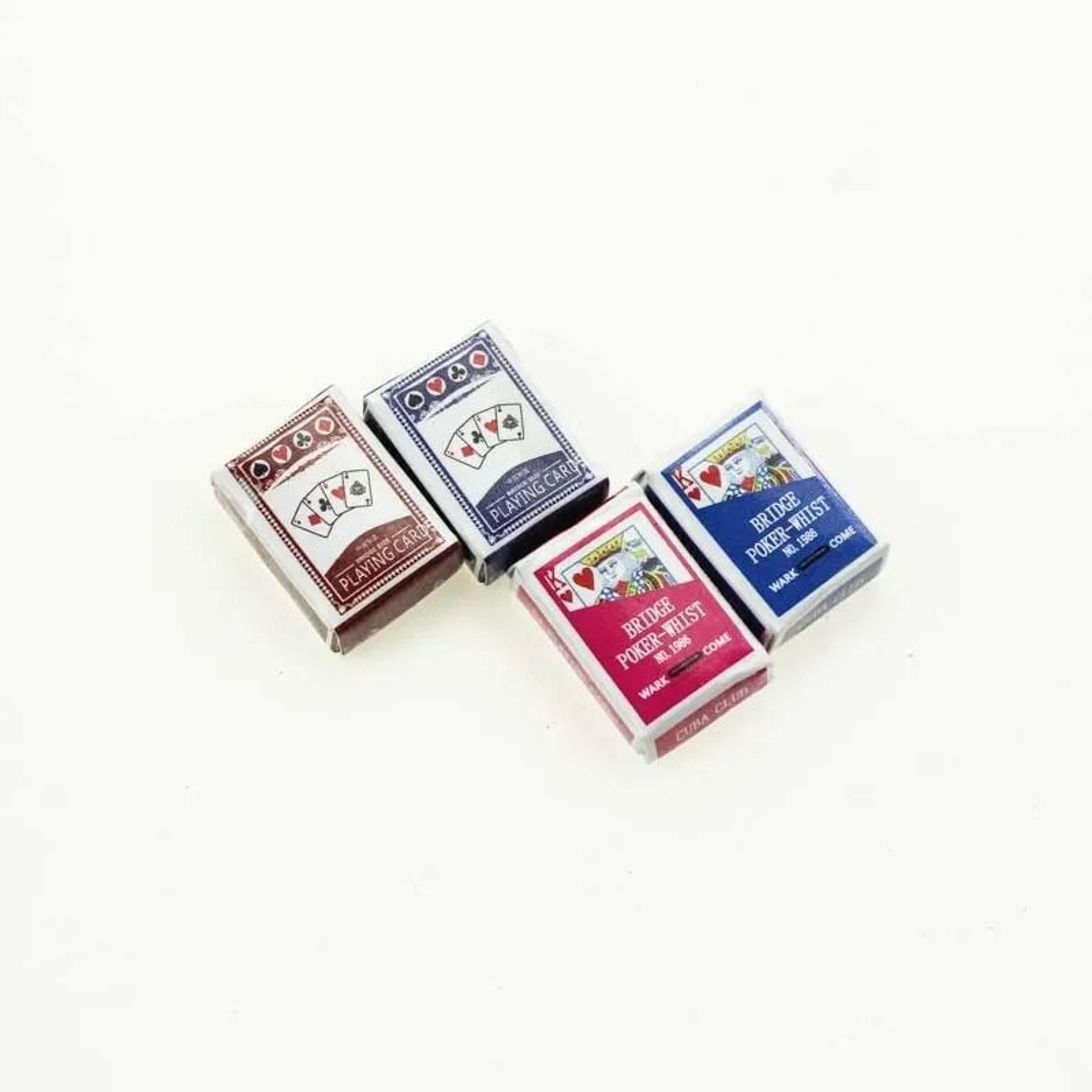 miniature playing cards tiny poker deck for dollhouse and diorama decor