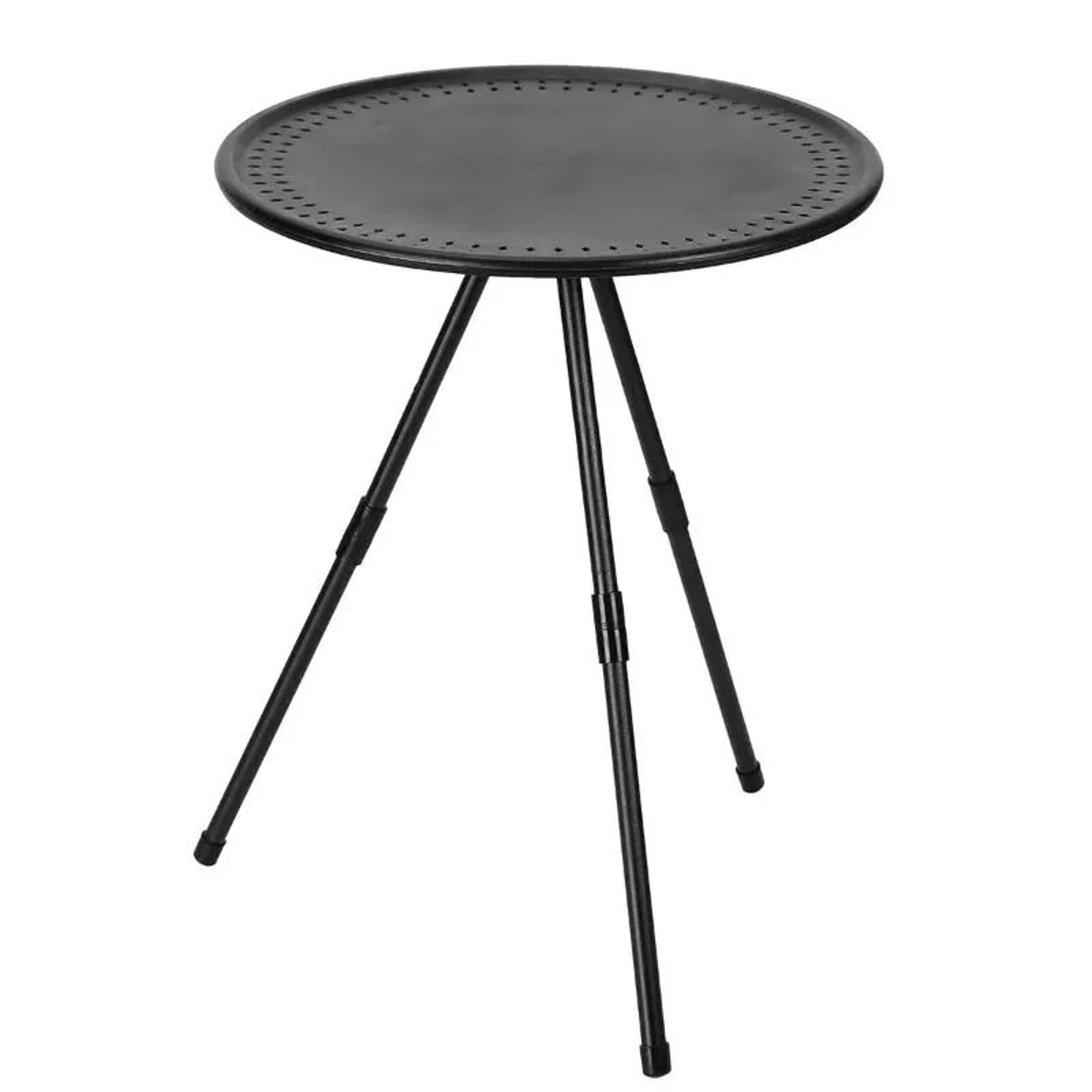 ultralight round camping table portable folding outdoor side table with triangular support