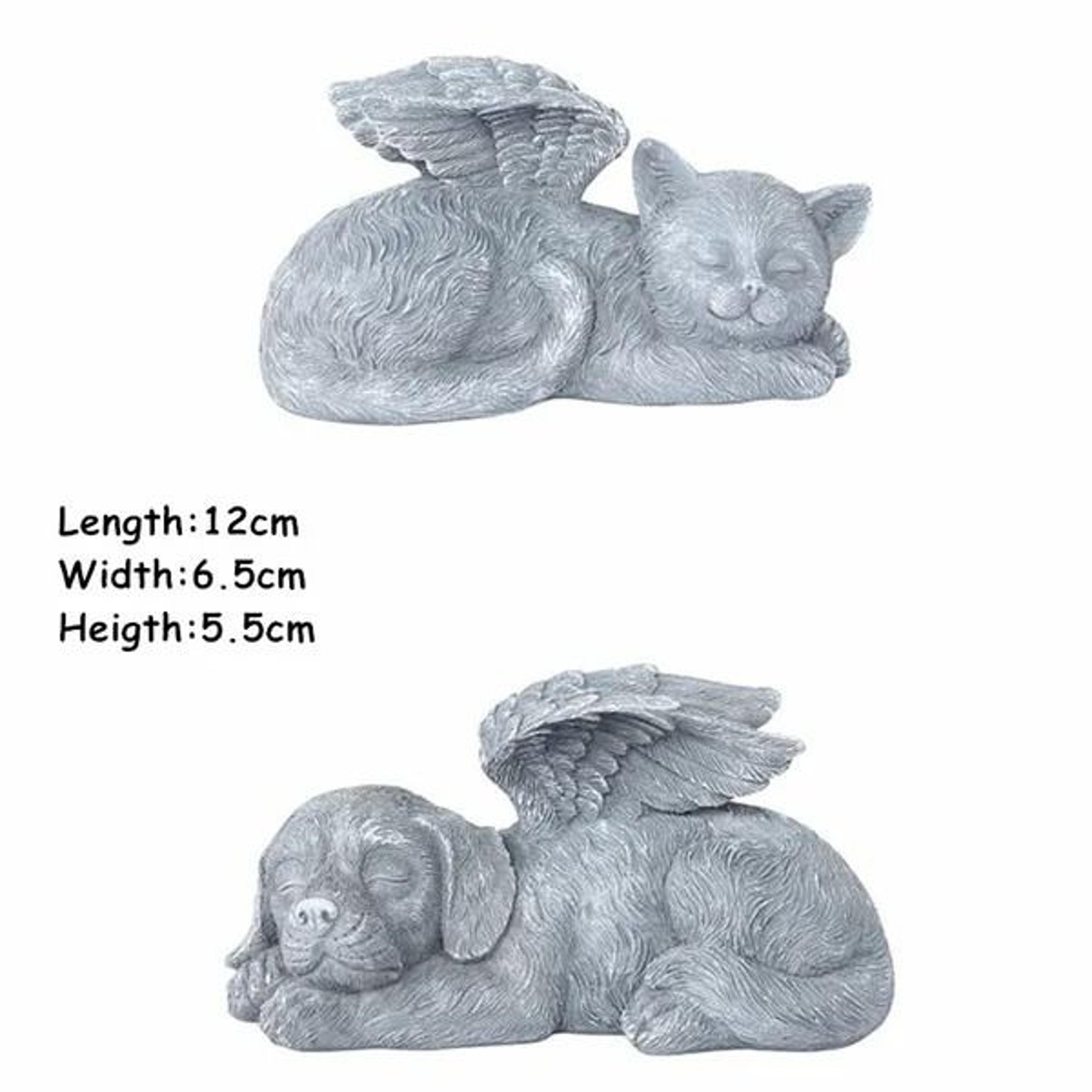 angel dog cat memorial statue resin pet remembrance garden ornament