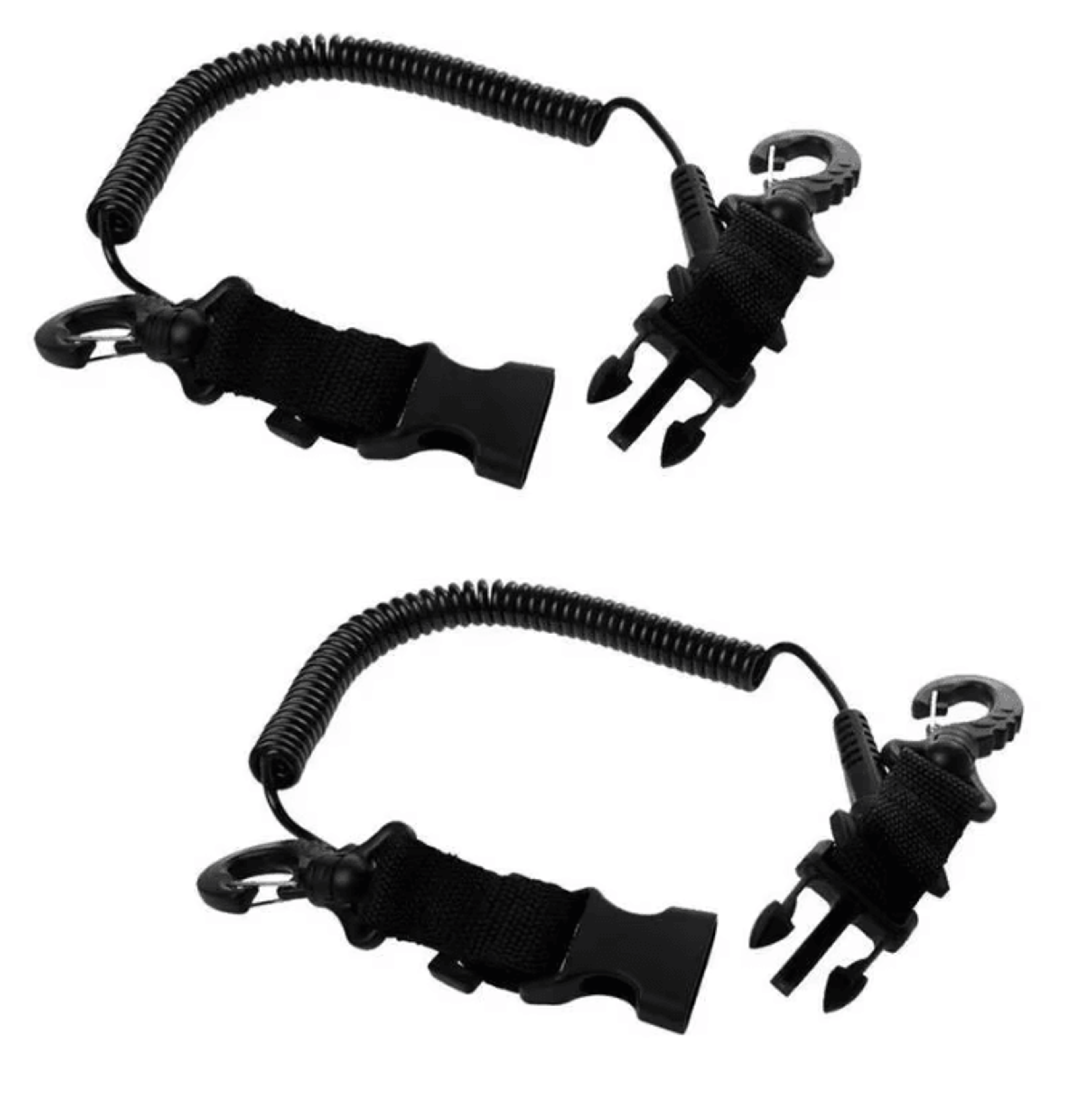diving camera safety lanyard nylon anti-lost gear tether with carabiner and quick-release buckle