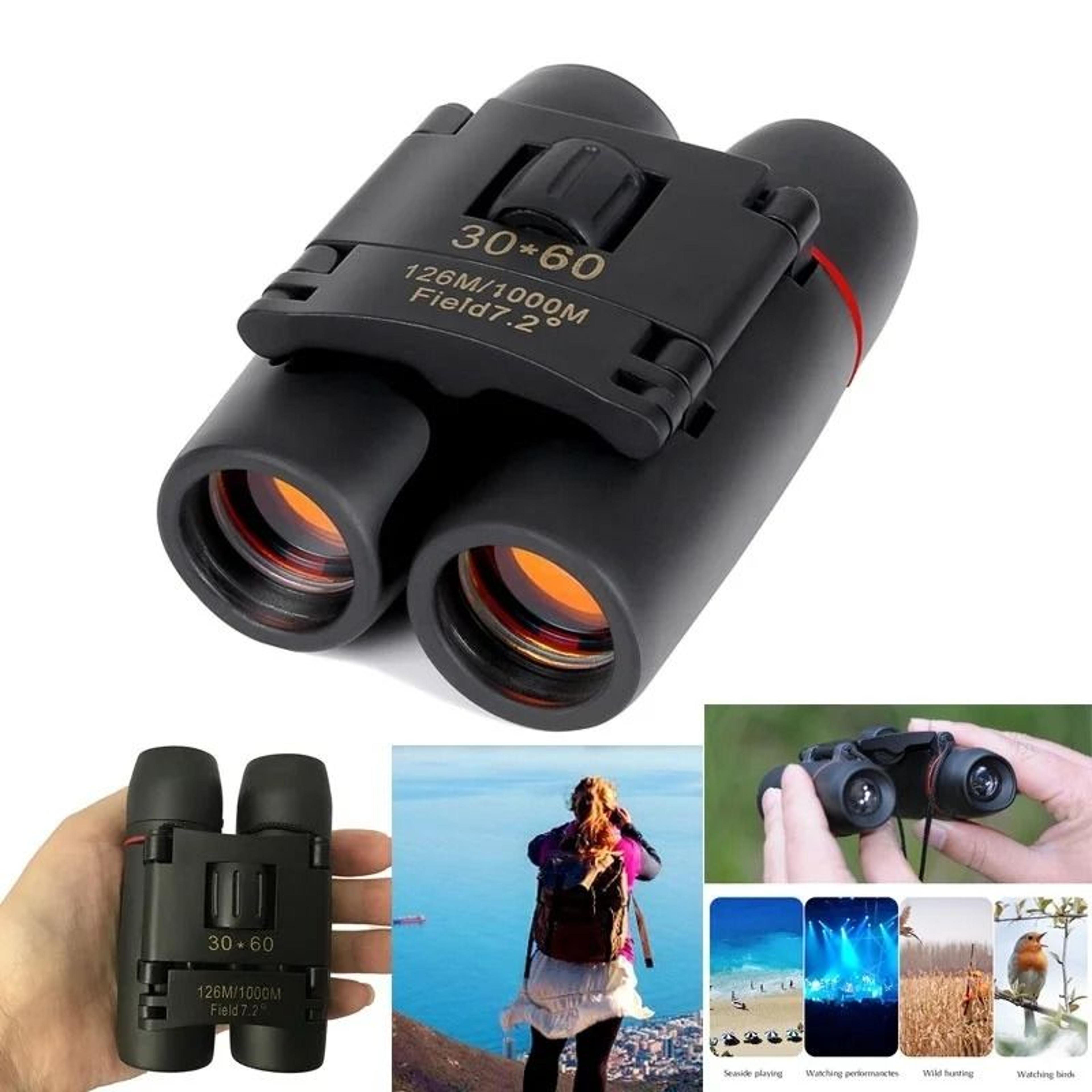 30x60 compact binoculars portable hd travel telescope for outdoor viewing
