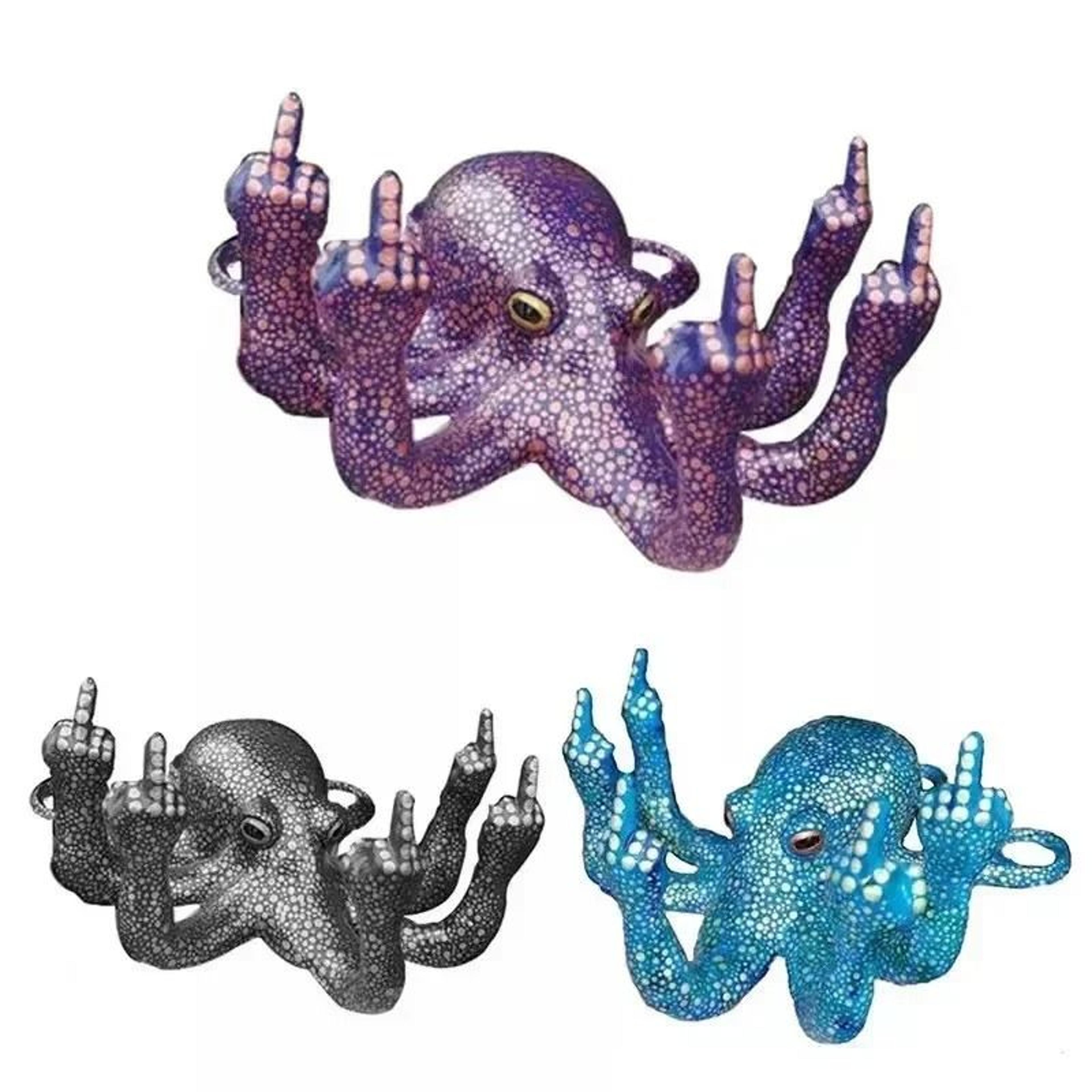 luminous octopus garden statue resin tabletop sculpture and fun collectible decor