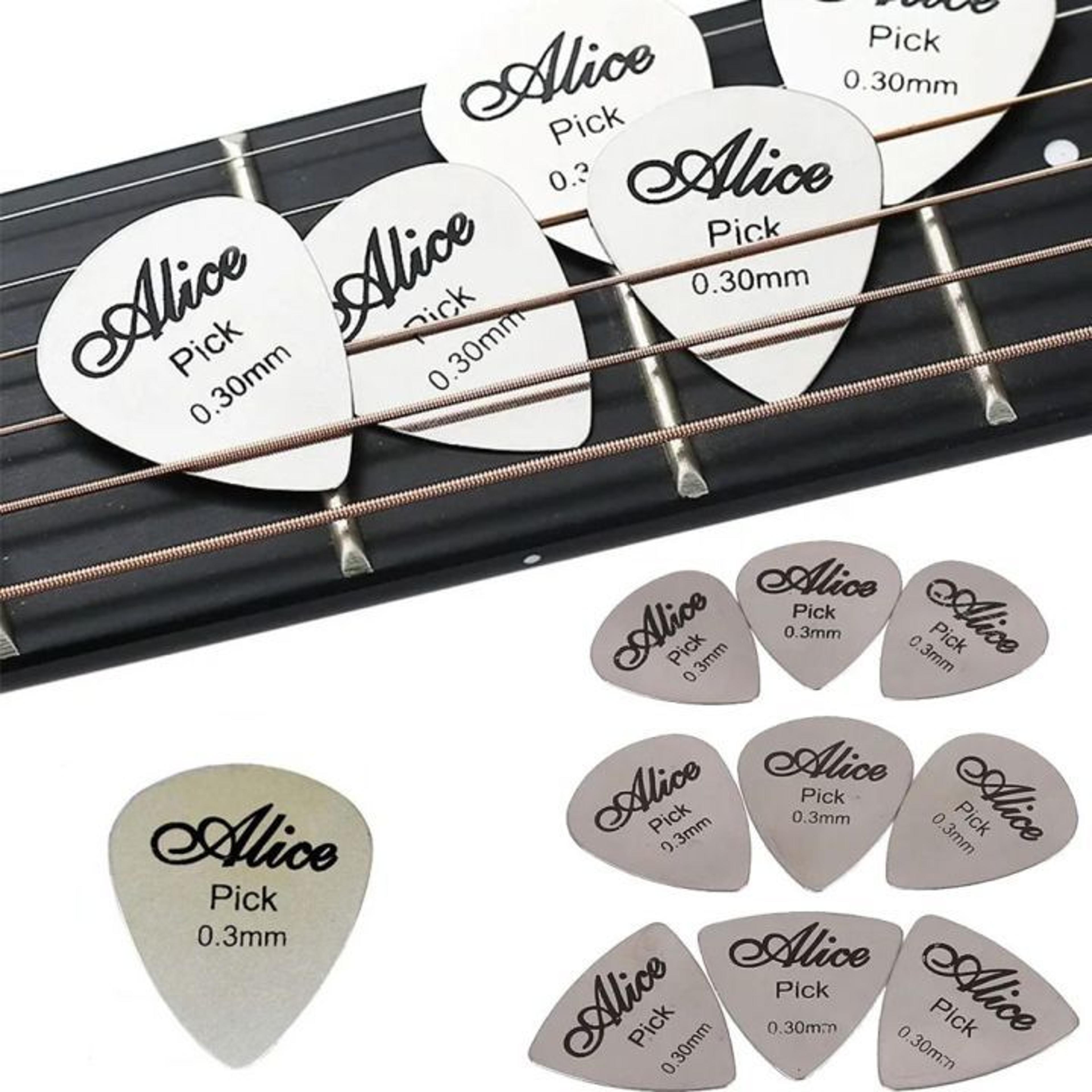 0.3mm stainless steel guitar picks thin metal plectrums for guitar bass and ukulele