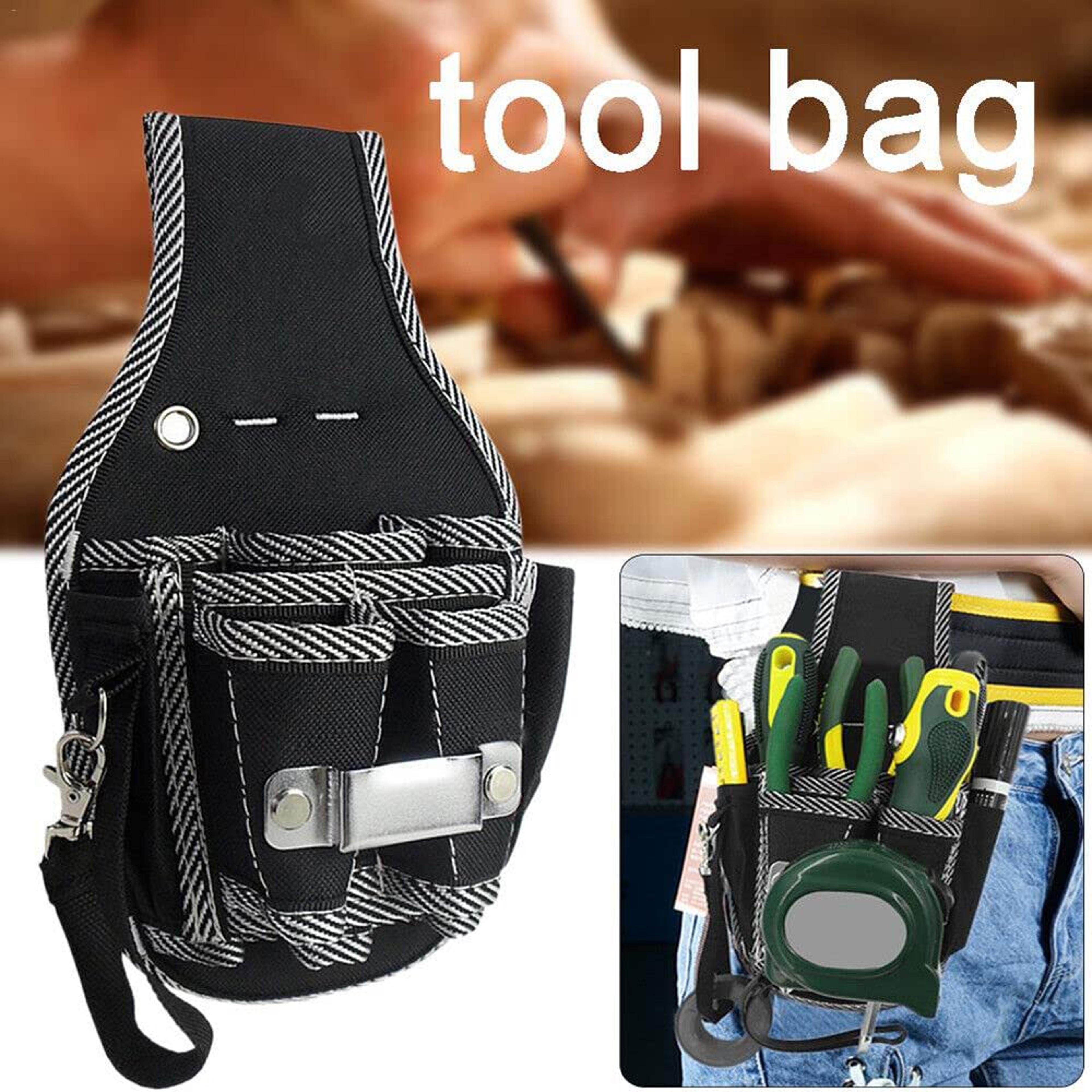 portable electrician tool crossbody bag waterproof multi-pocket repair storage pouch for men