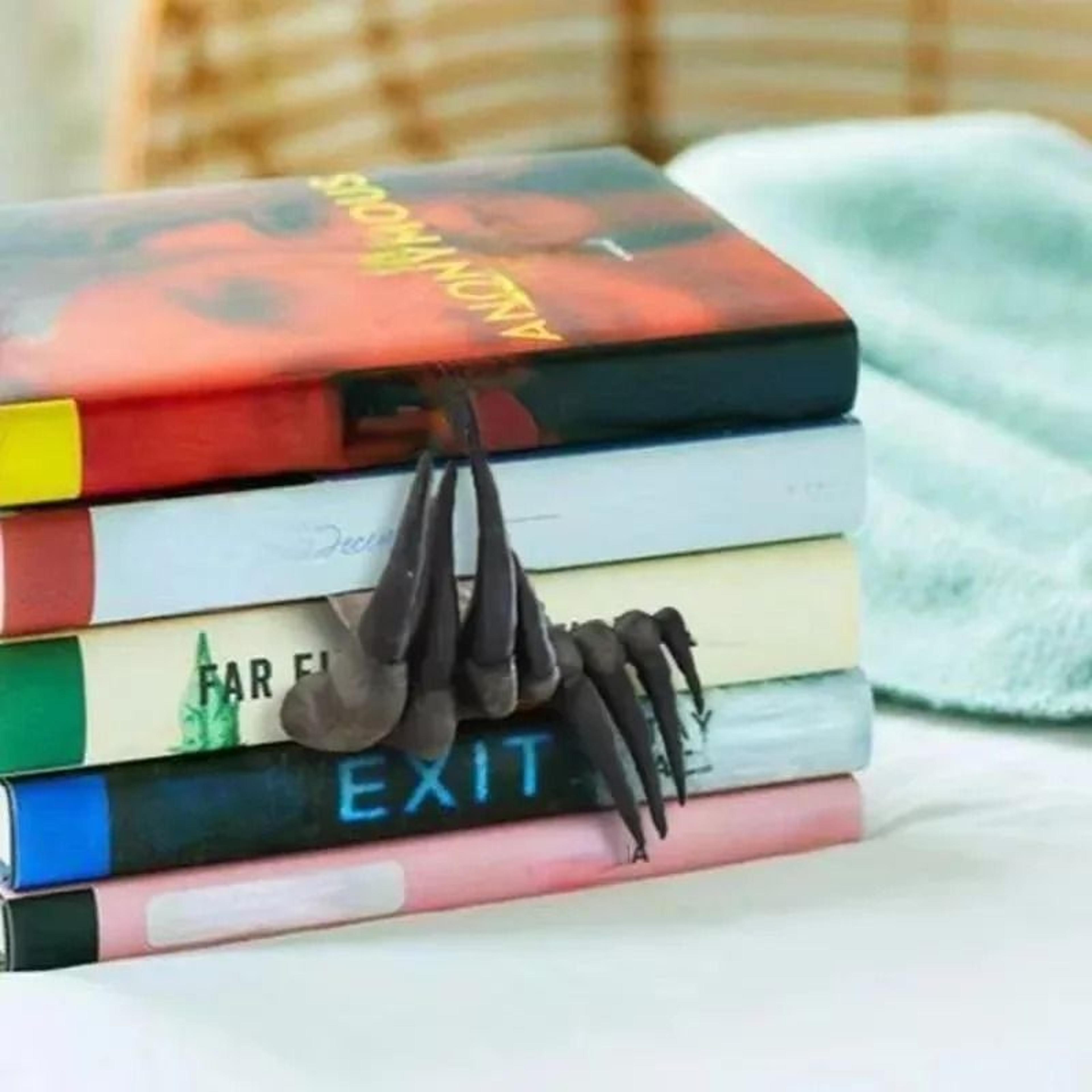 devil hand resin bookmark gothic claw page marker and desktop decoration