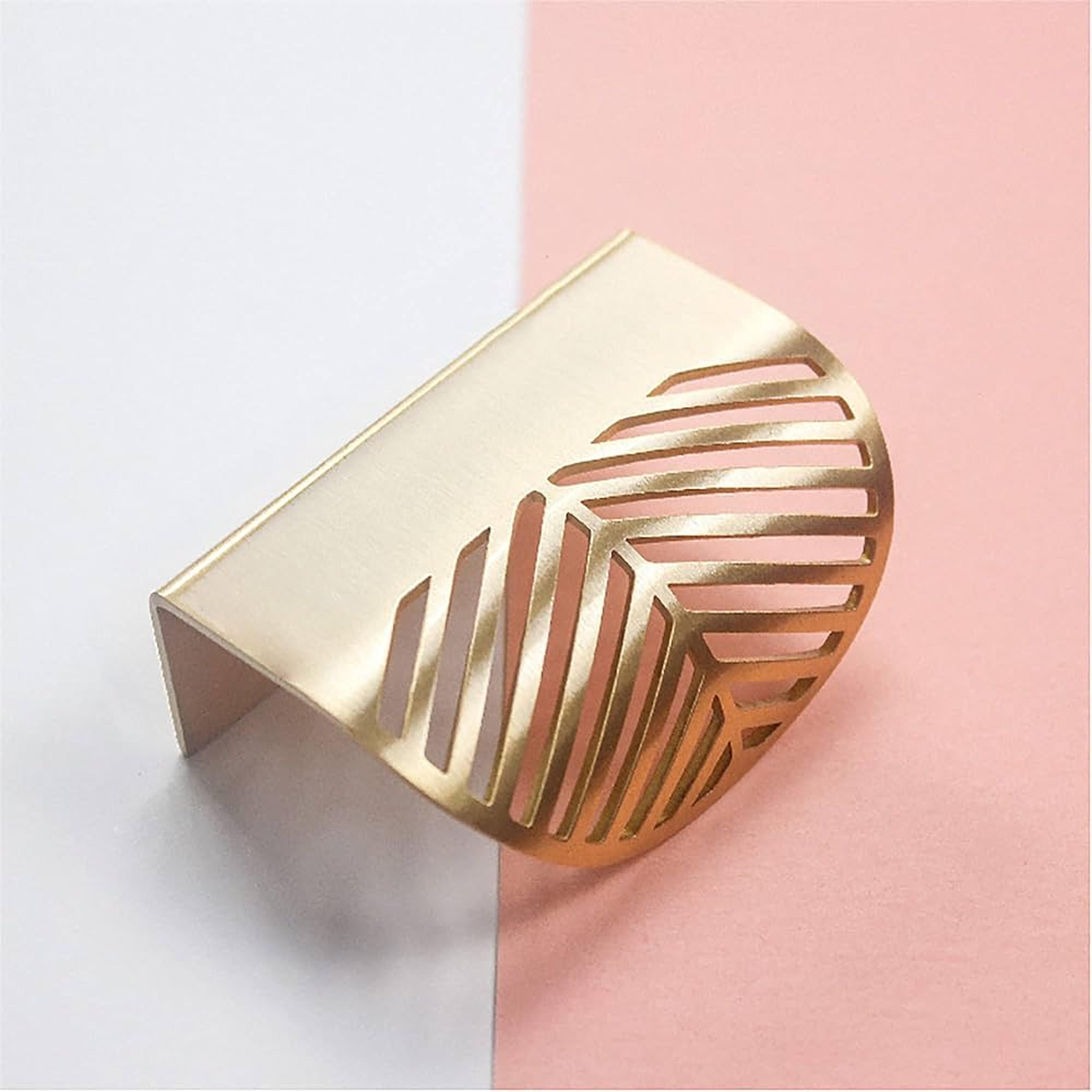 leaf shaped brass drawer handle decorative cabinet knob for wardrobes and furniture