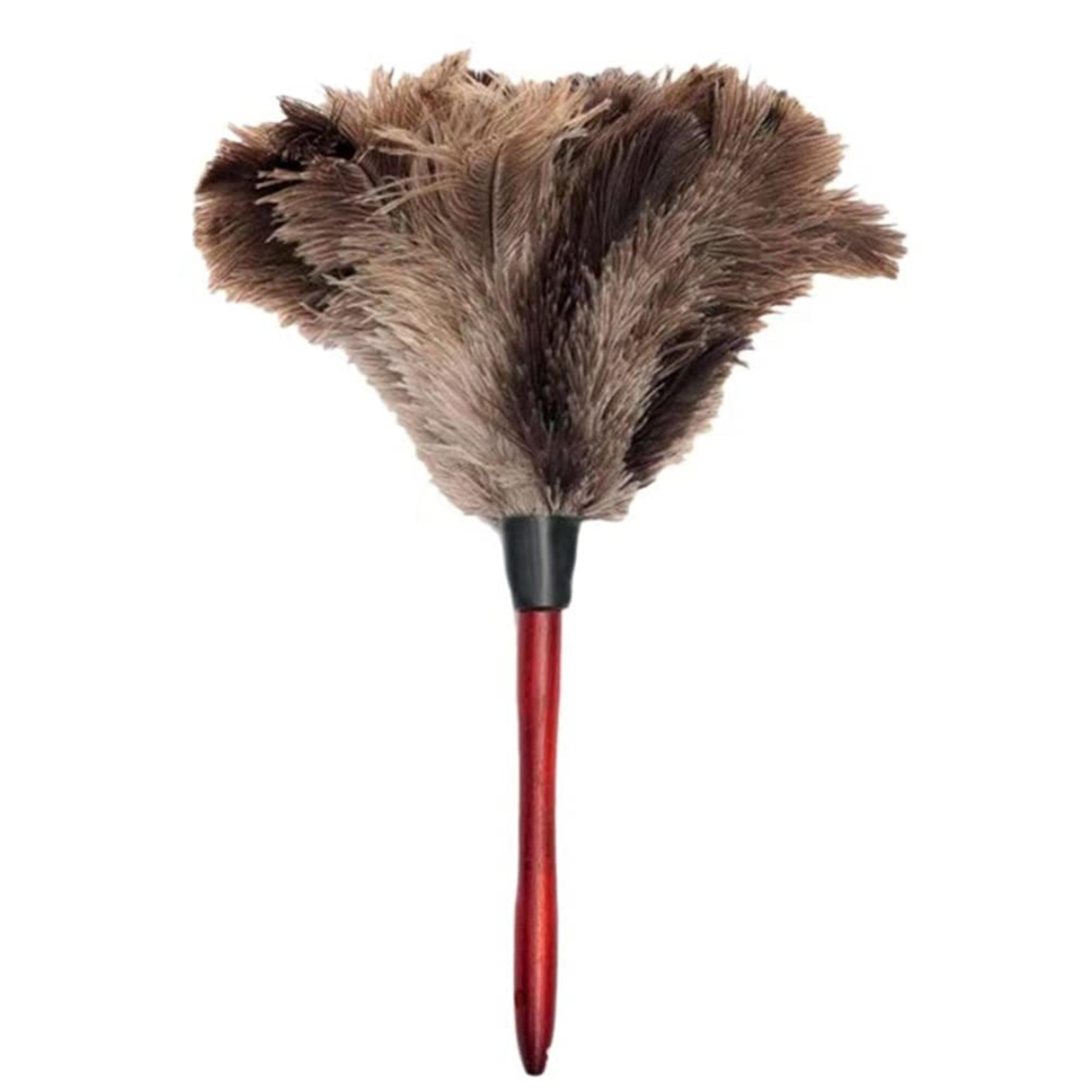 wooden handle ostrich feather duster soft handheld dust brush for home and car