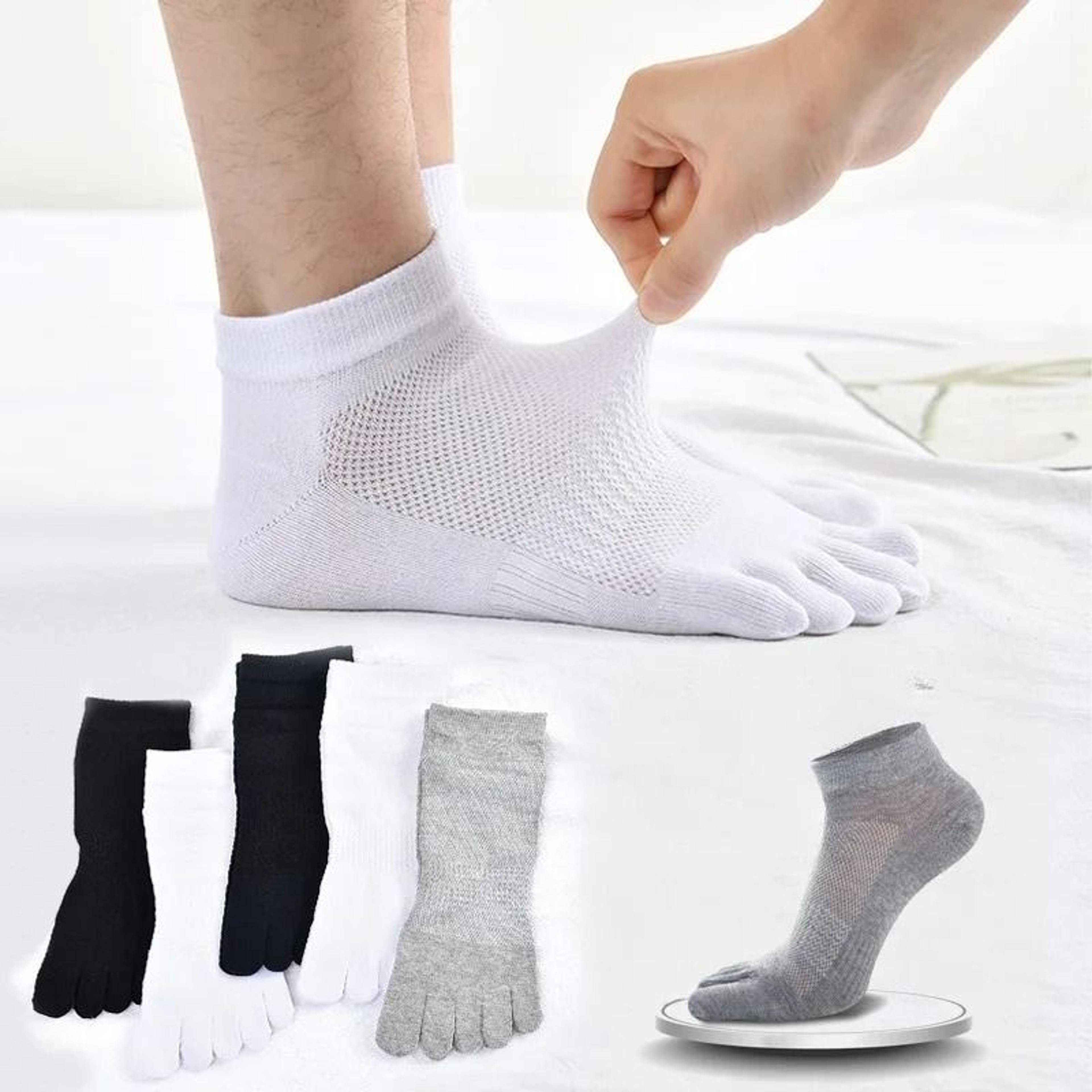 mens breathable five toe socks ultra-thin cotton mesh low-cut summer socks