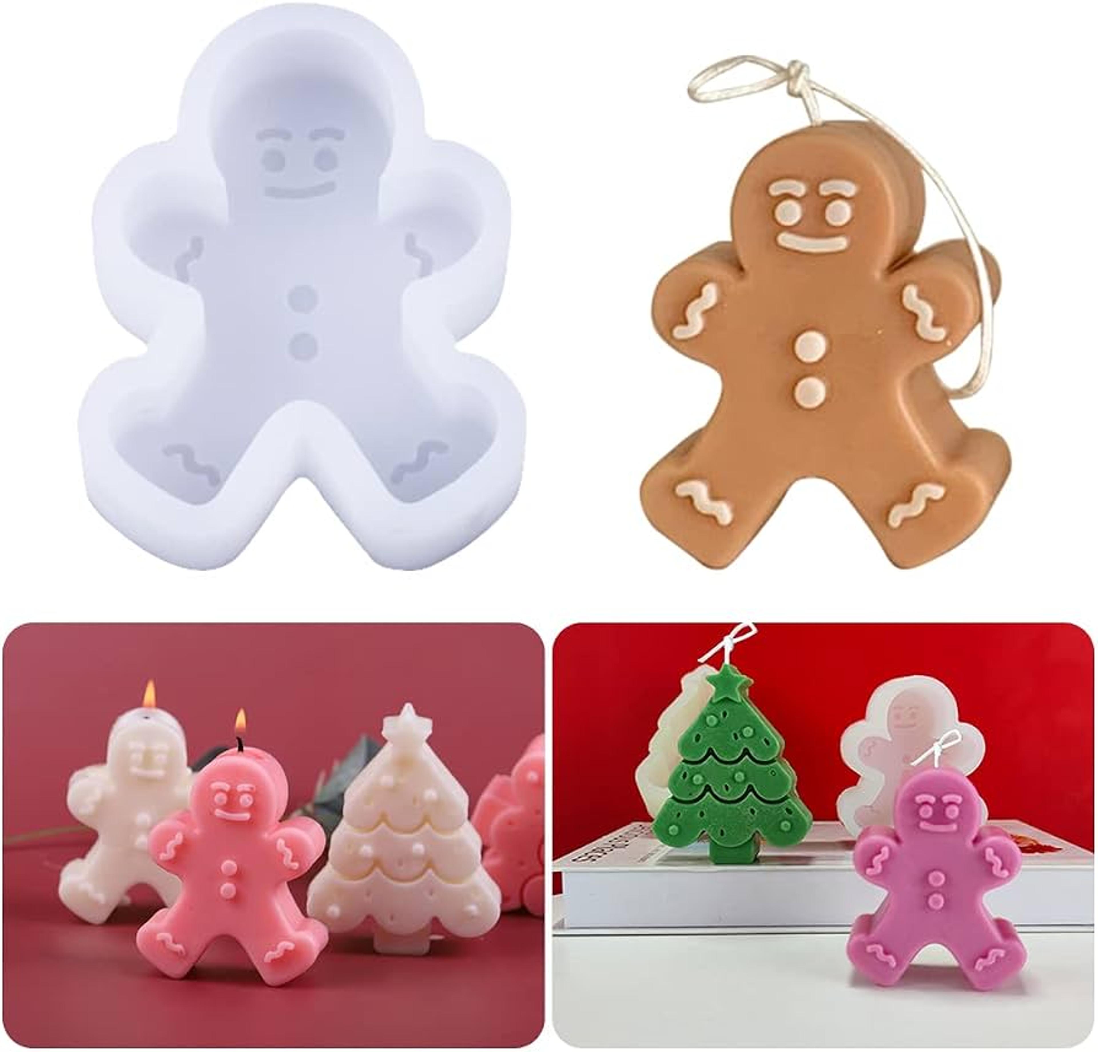 gingerbread man silicone mold christmas candle soap and resin craft mold