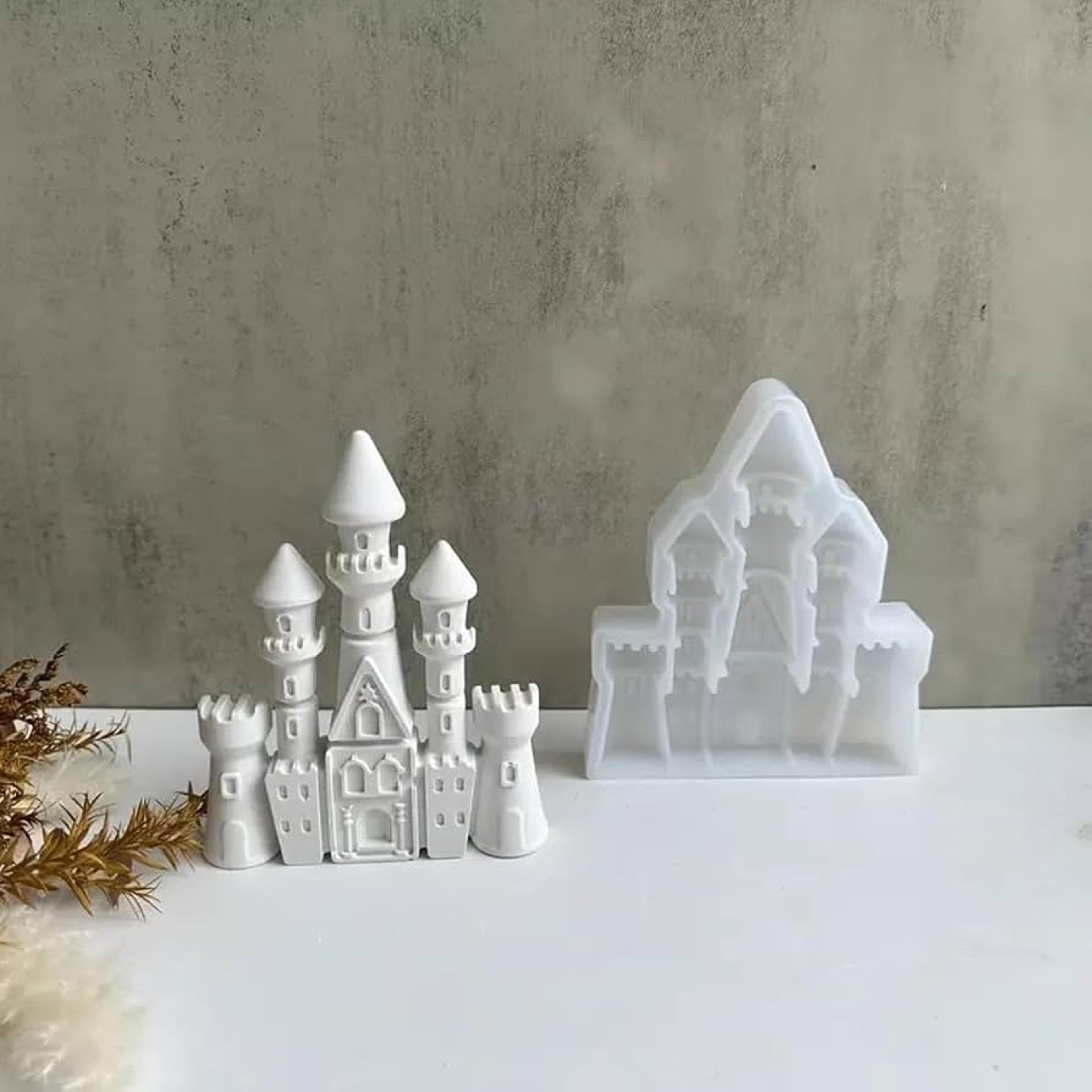 european castle silicone mold diy chocolate candy cake and craft mould