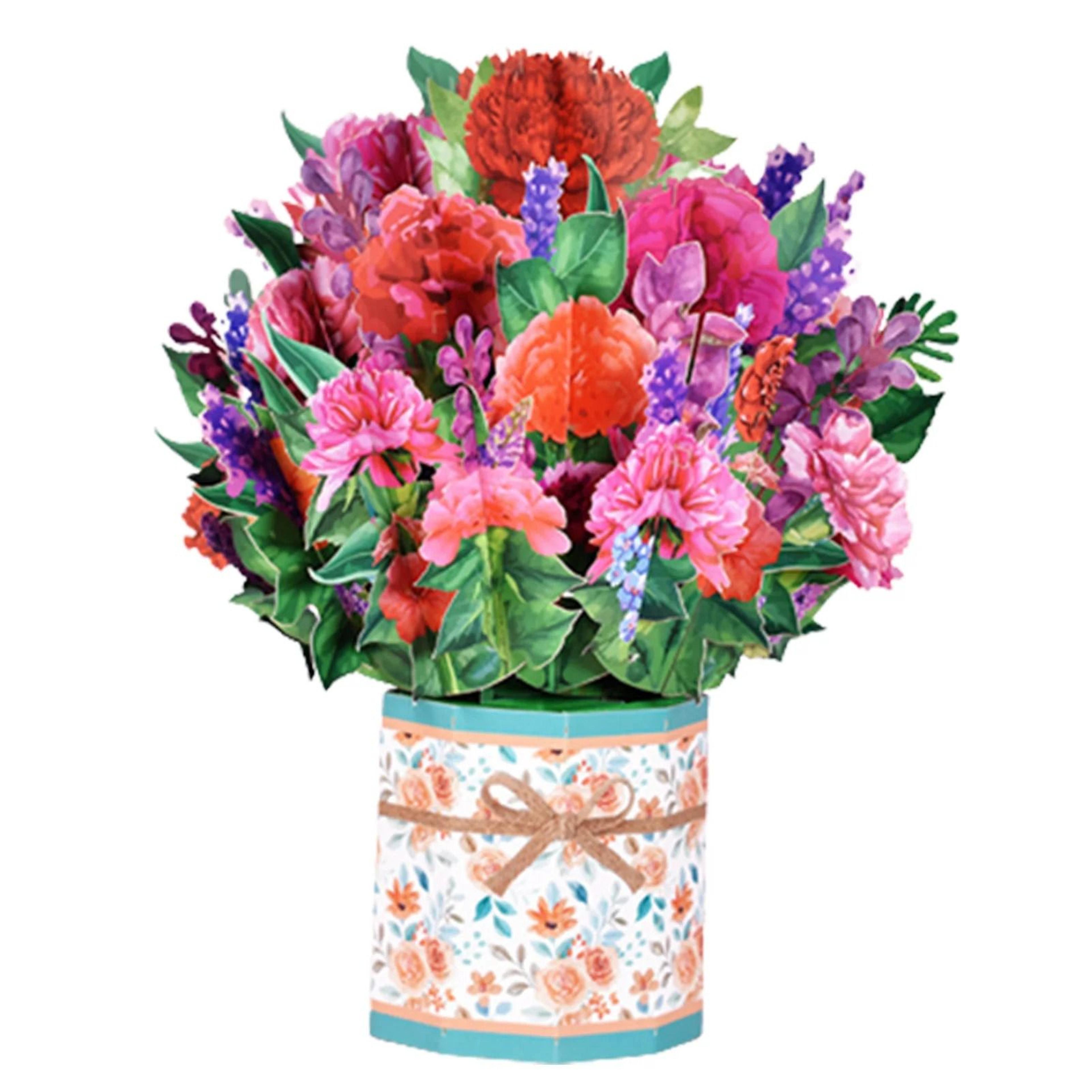 forever bloom 3d pop up flower bouquet card