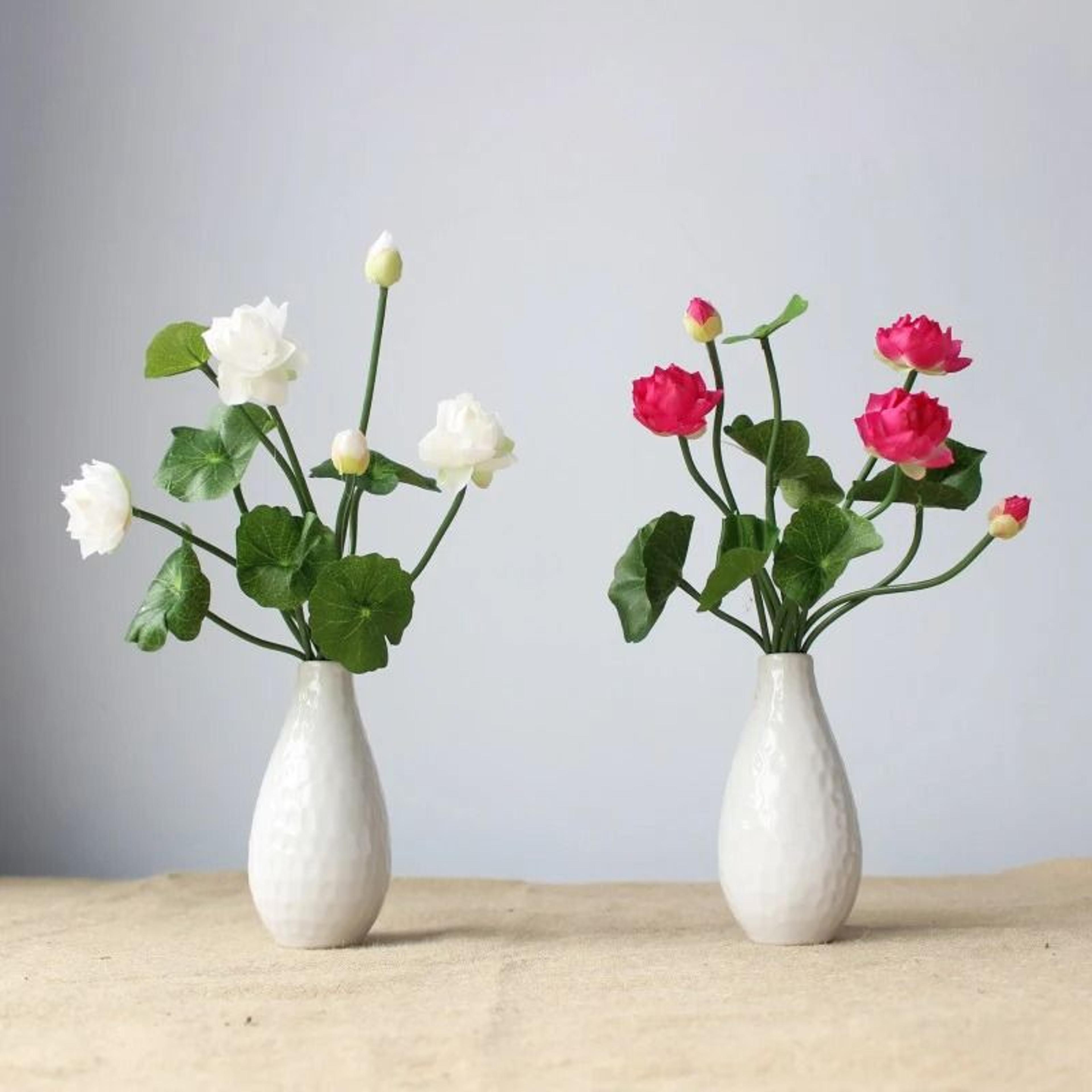 realistic artificial lotus flower silk floral decor