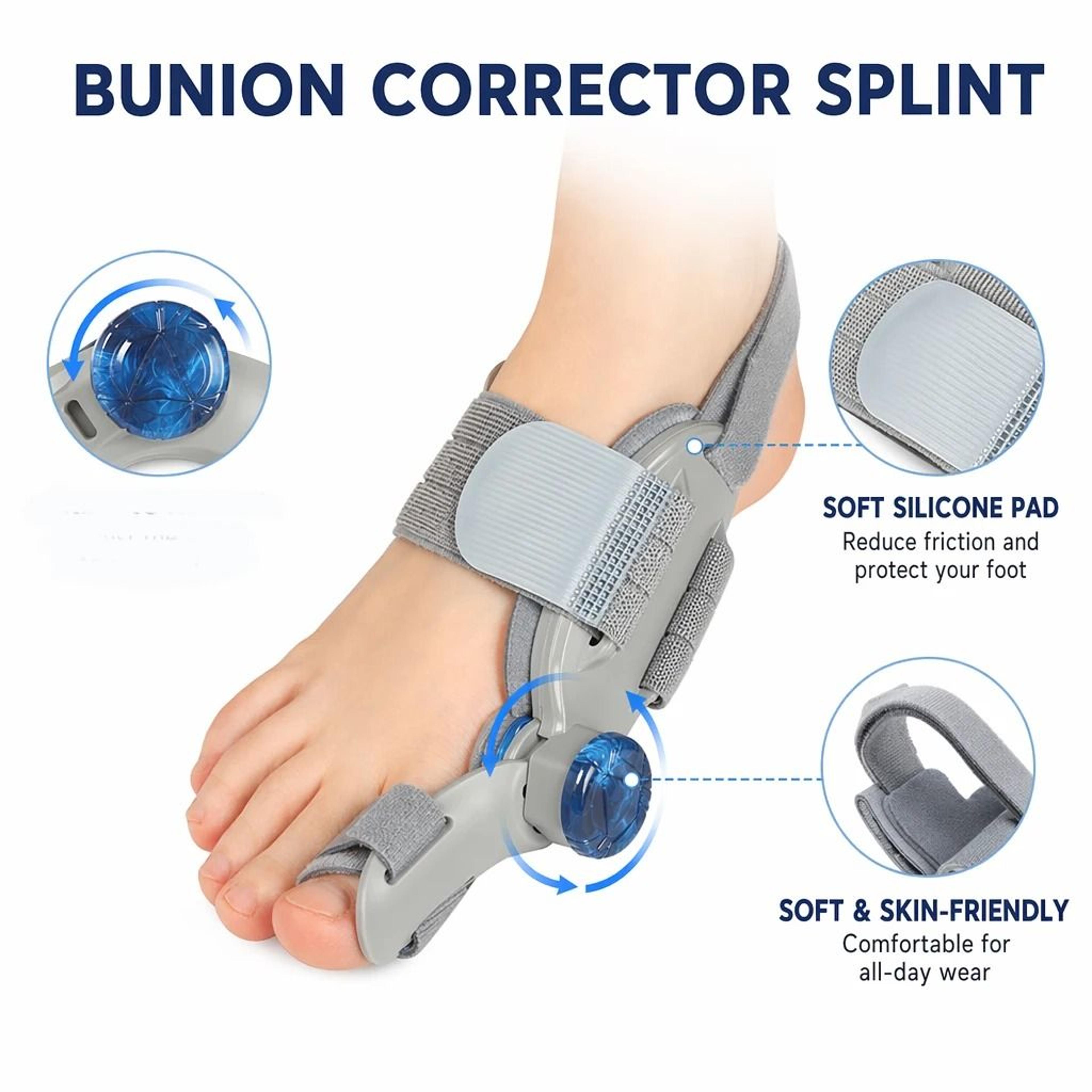 adjustable rotatable bunion splint big toe separator