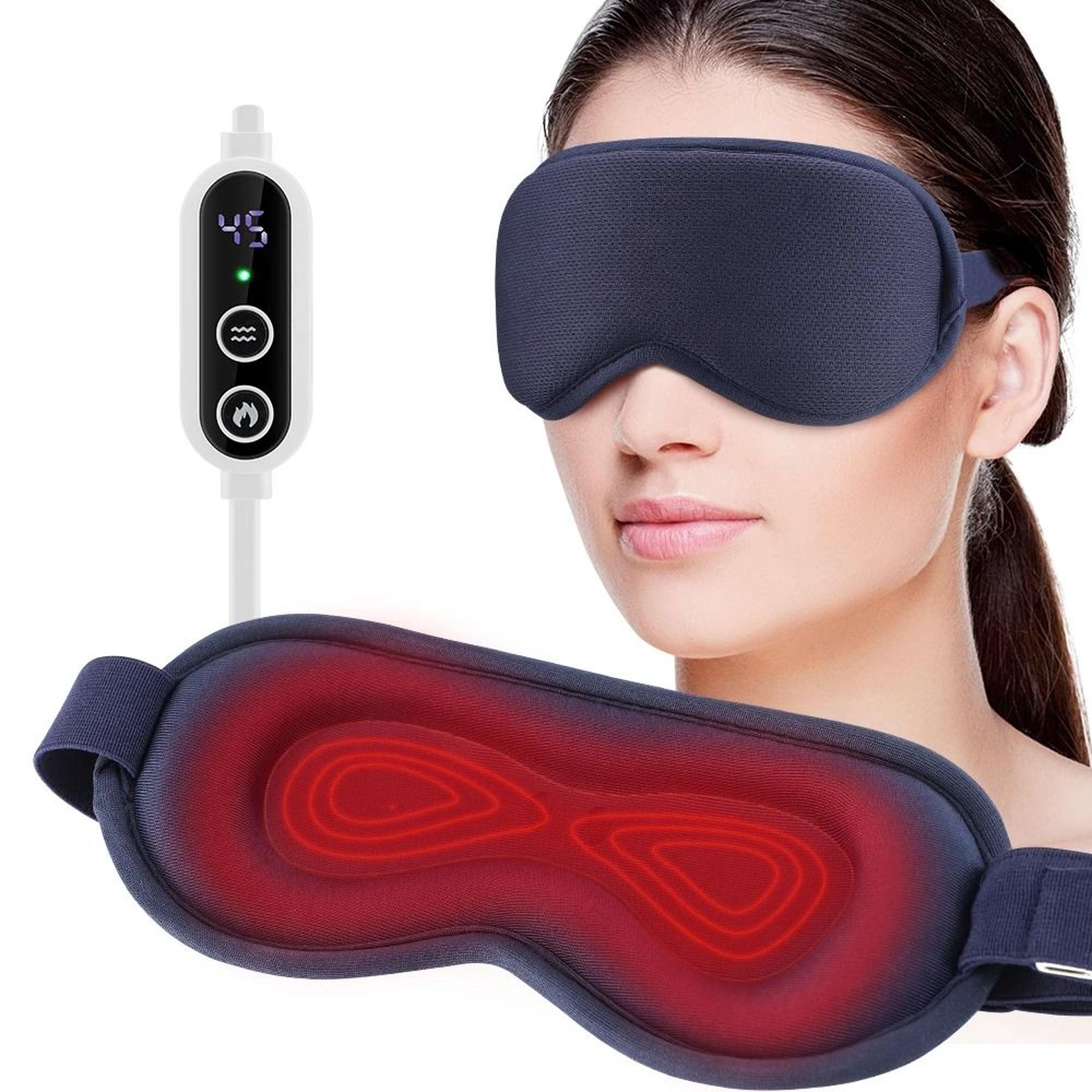 3d electric heated eye mask with massage and hot compress