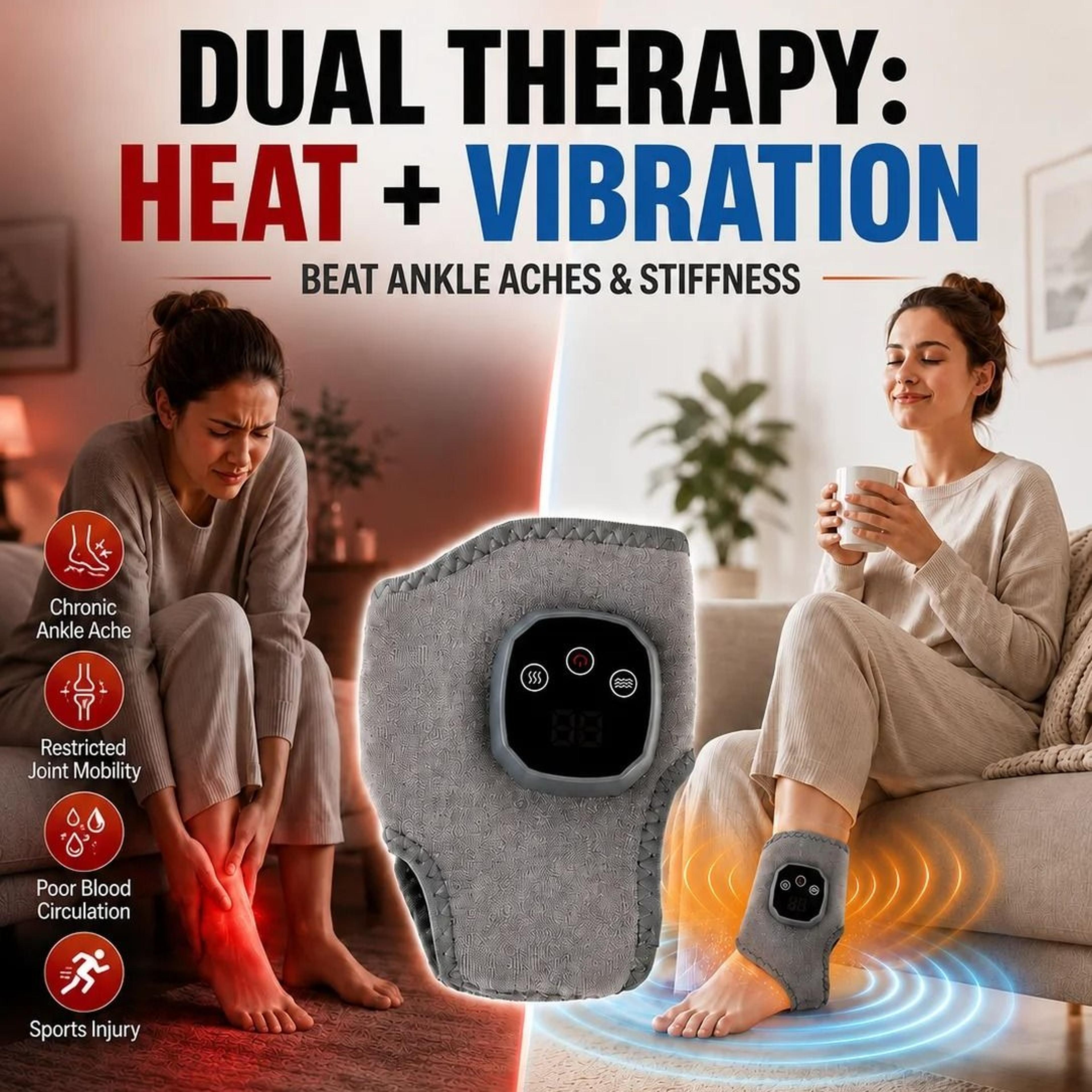 cordless heated ankle and wrist massager wrap