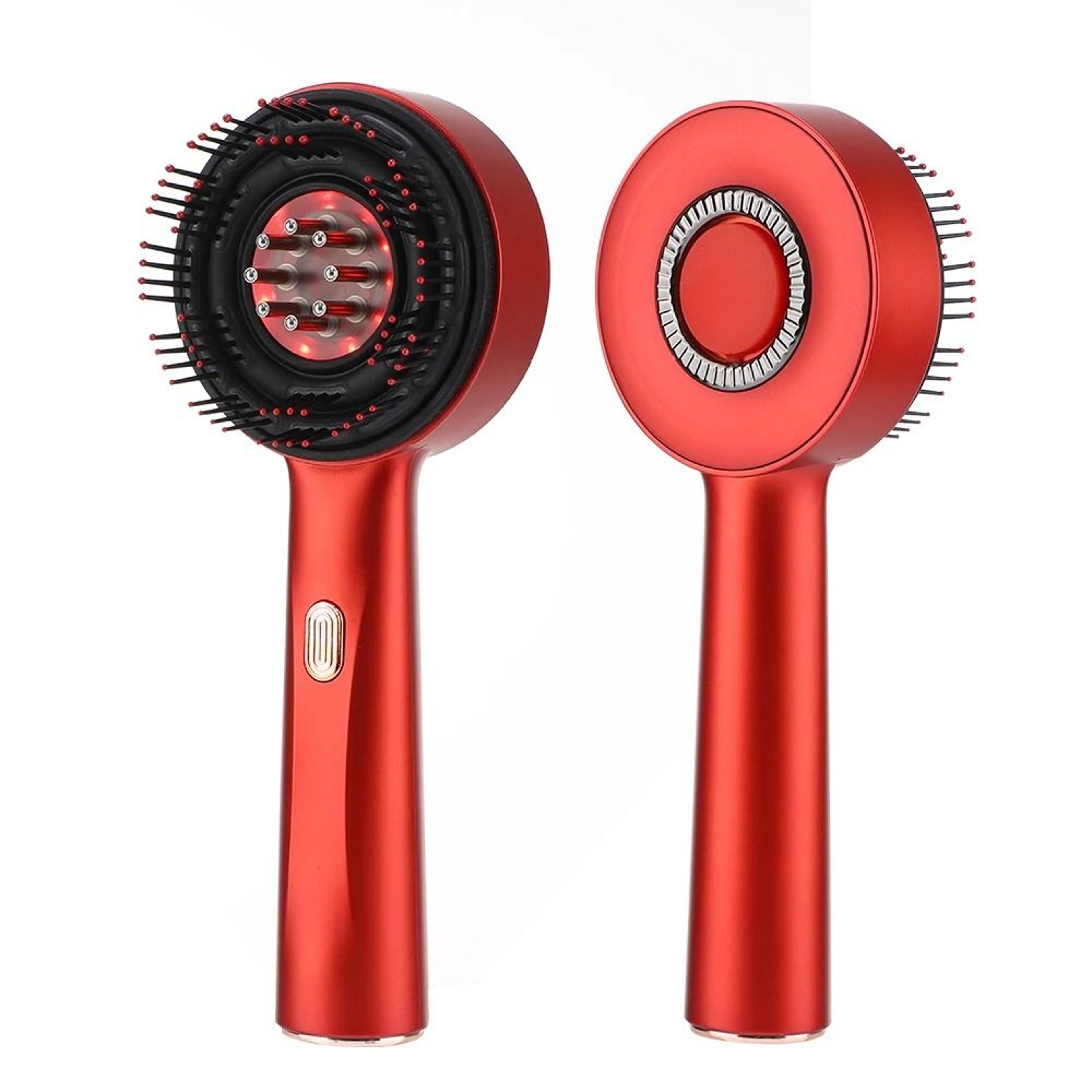 electric red light scalp massage comb with oil applicator