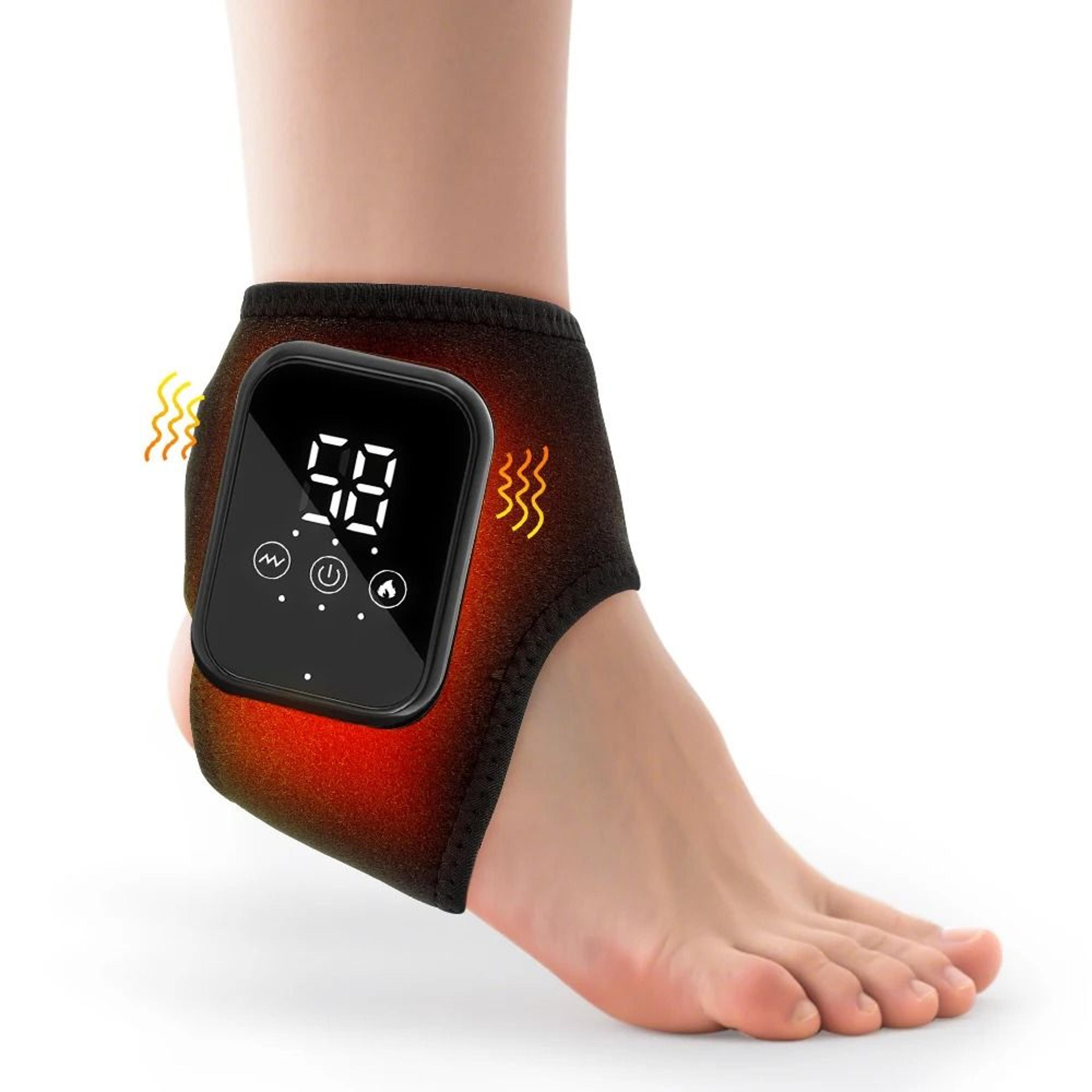 rechargeable heated foot and ankle massager with 5 heat levels