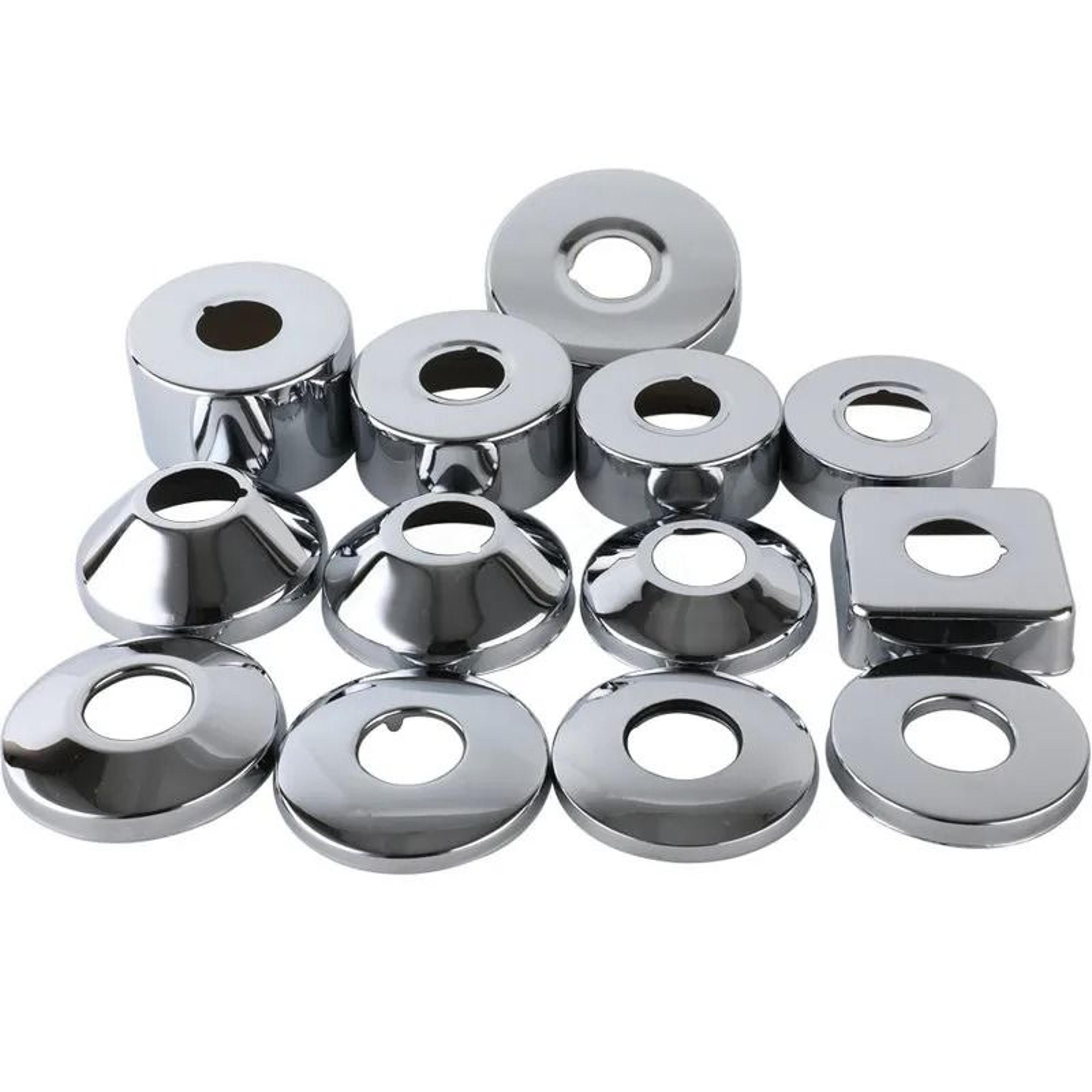 2pcs stainless steel faucet escutcheon cover 1/2 and 3/4 inch