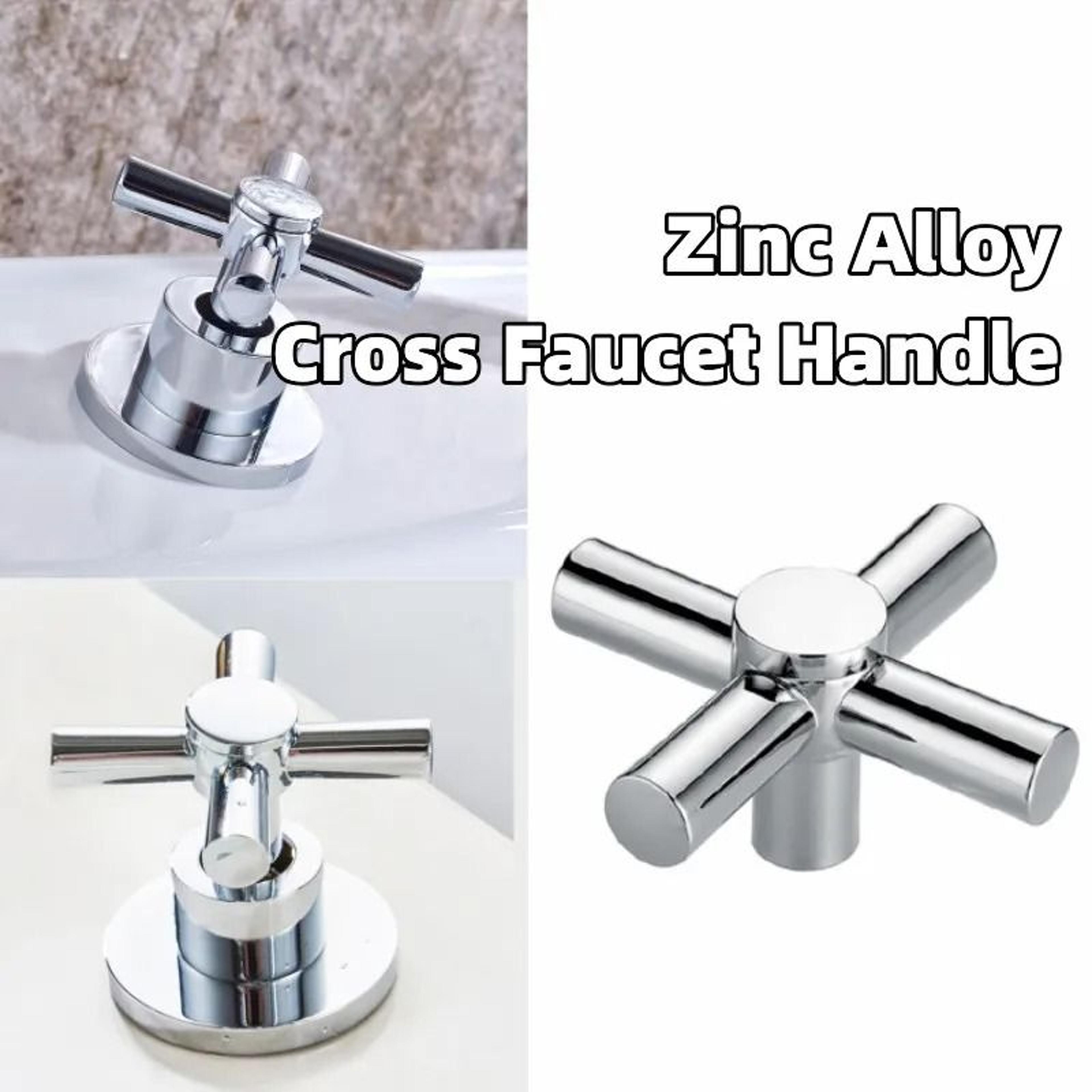 universal zinc alloy cross faucet handle knob
