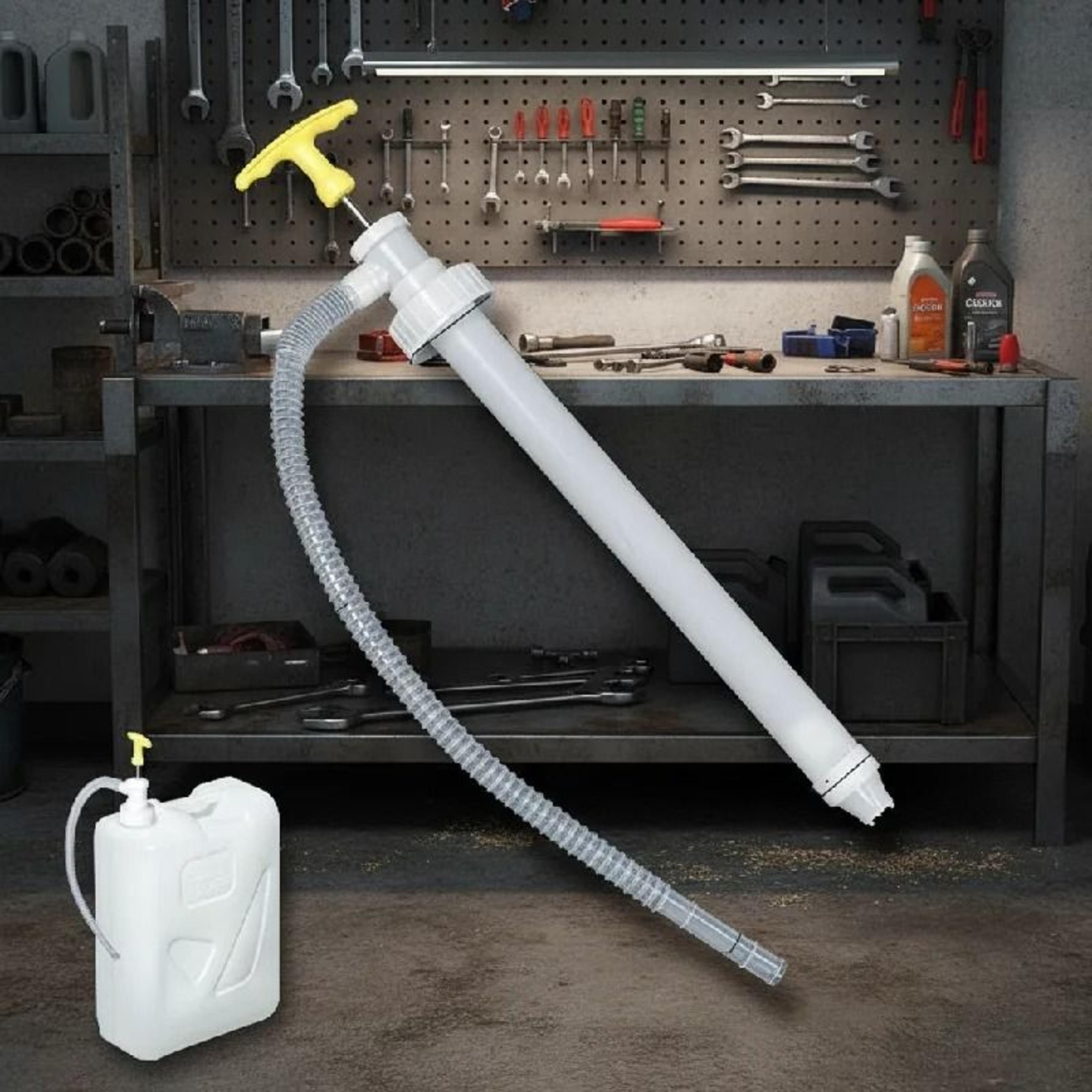 manual liquid transfer pump with anti backflow fuel pump