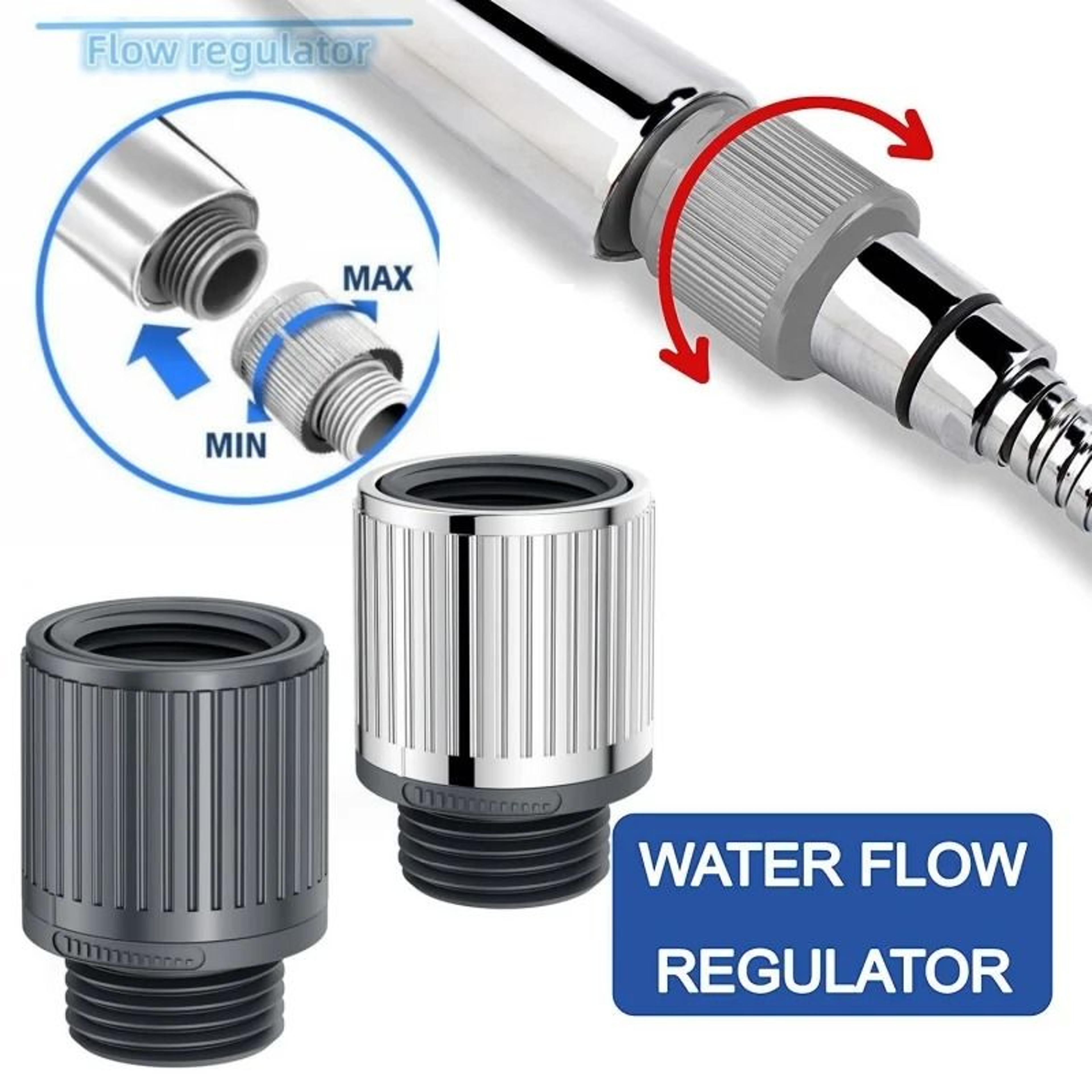 shower water flow regulator shut off valve