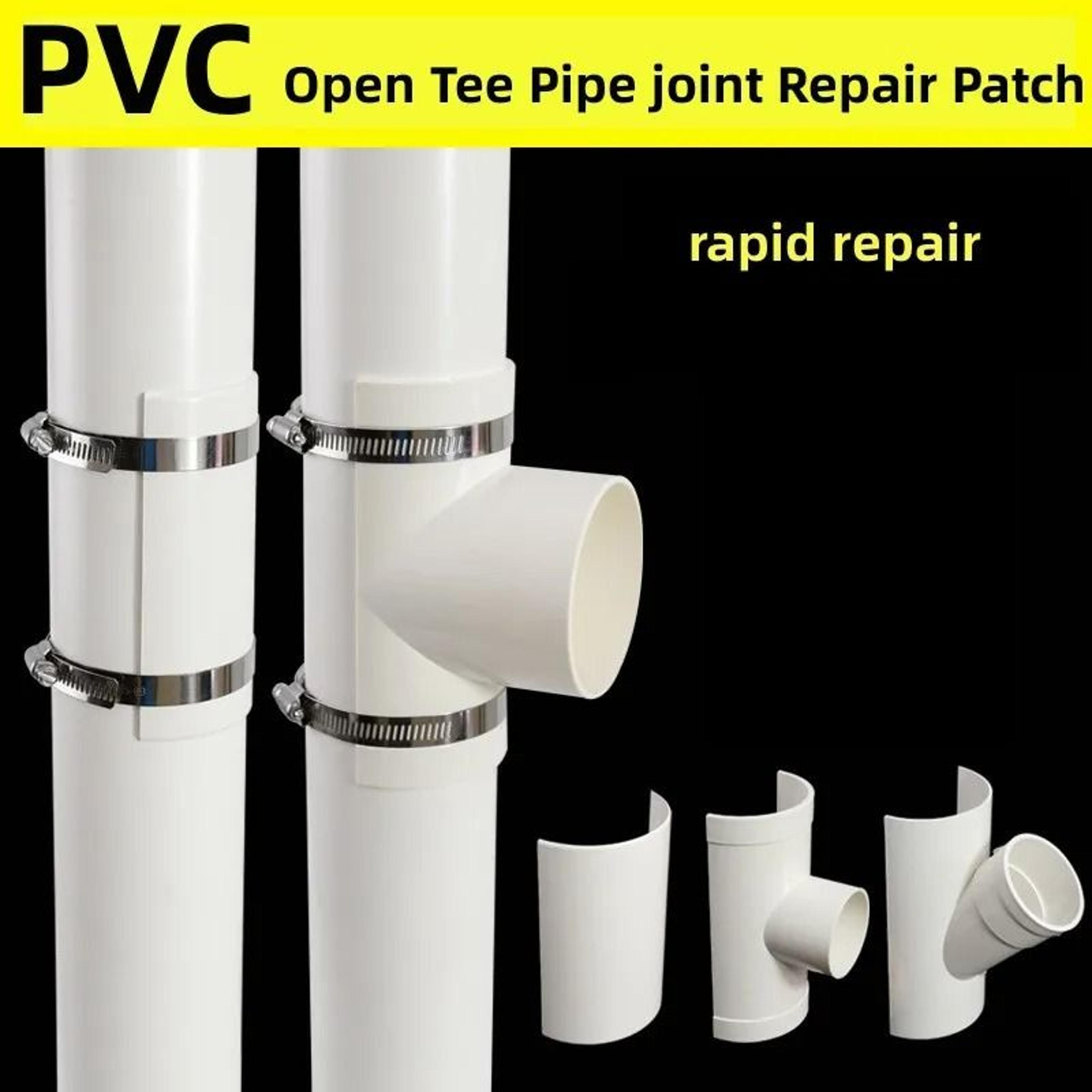 pvc open tee pipe repair connector drain adapter