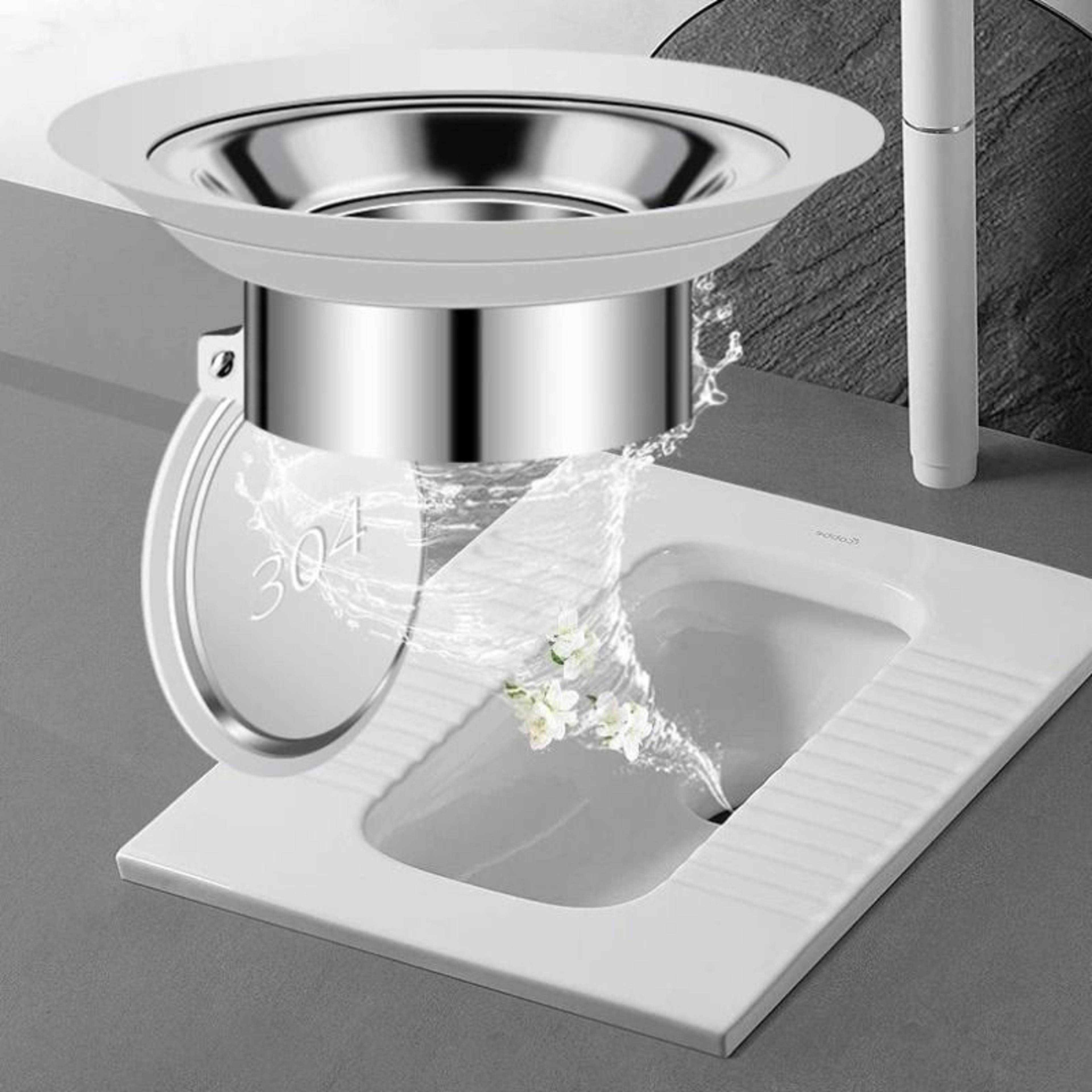 stainless steel squat toilet anti-odor drain plug