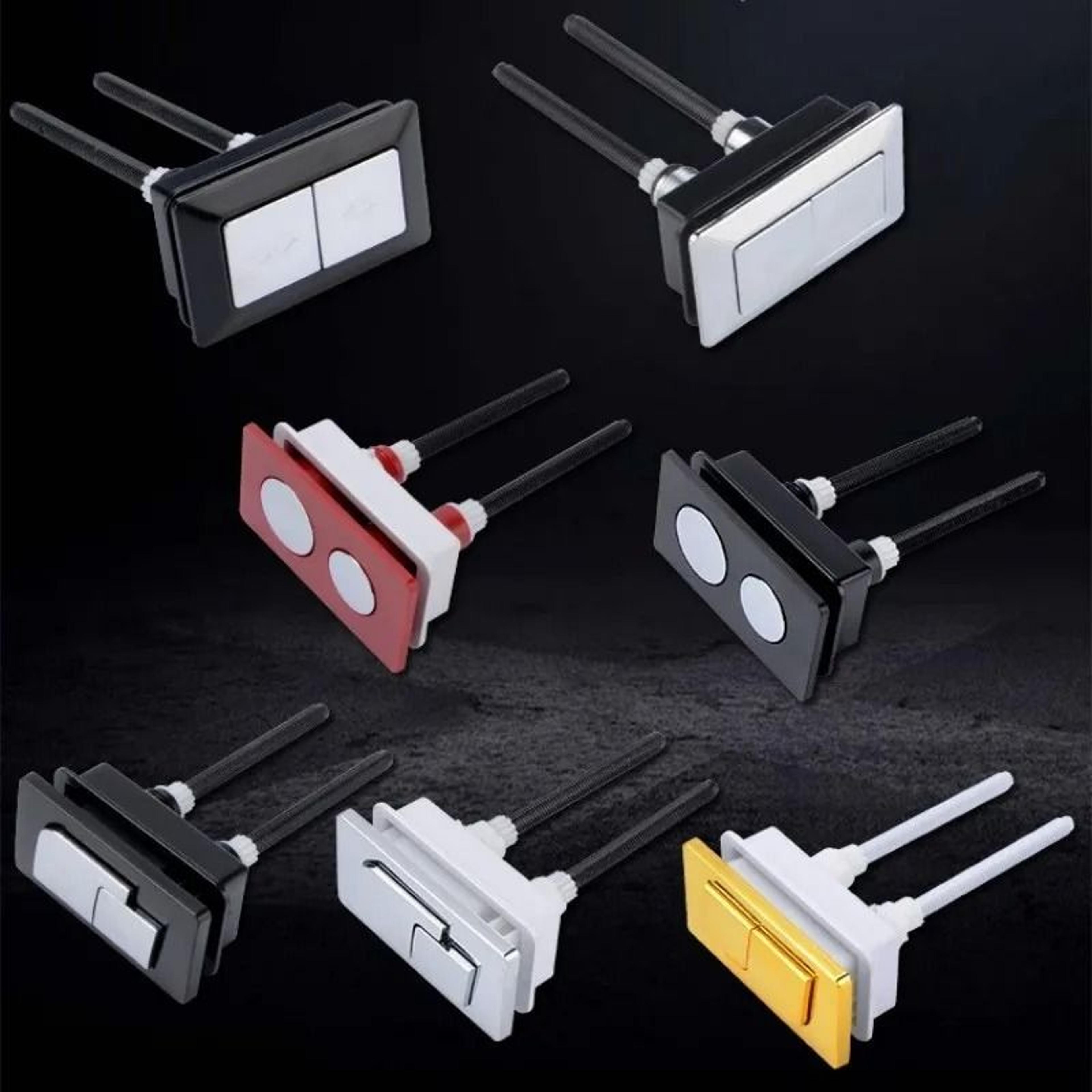 rectangular dual flush toilet tank push button