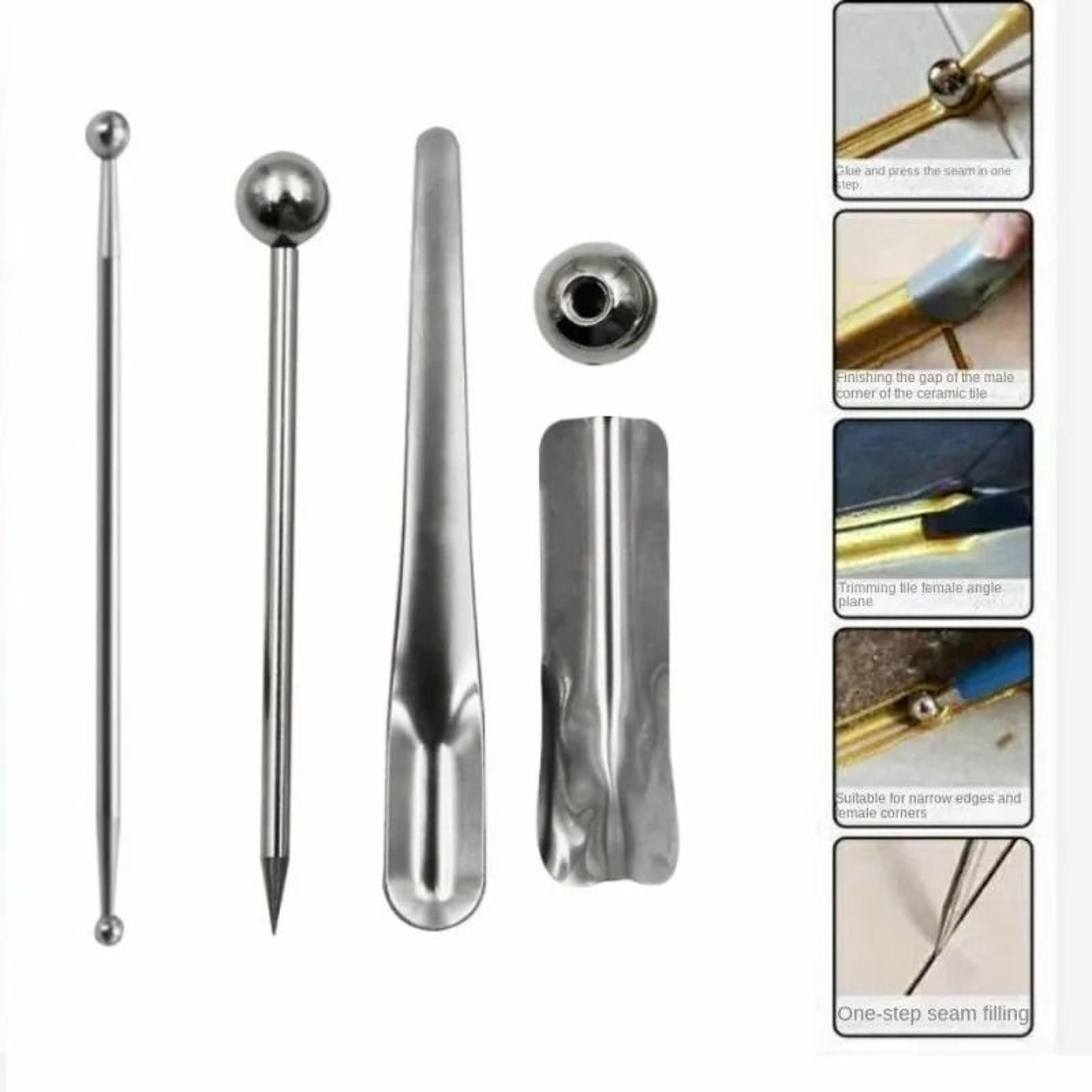 5-in-1 tile grout removal and seam finishing tool set