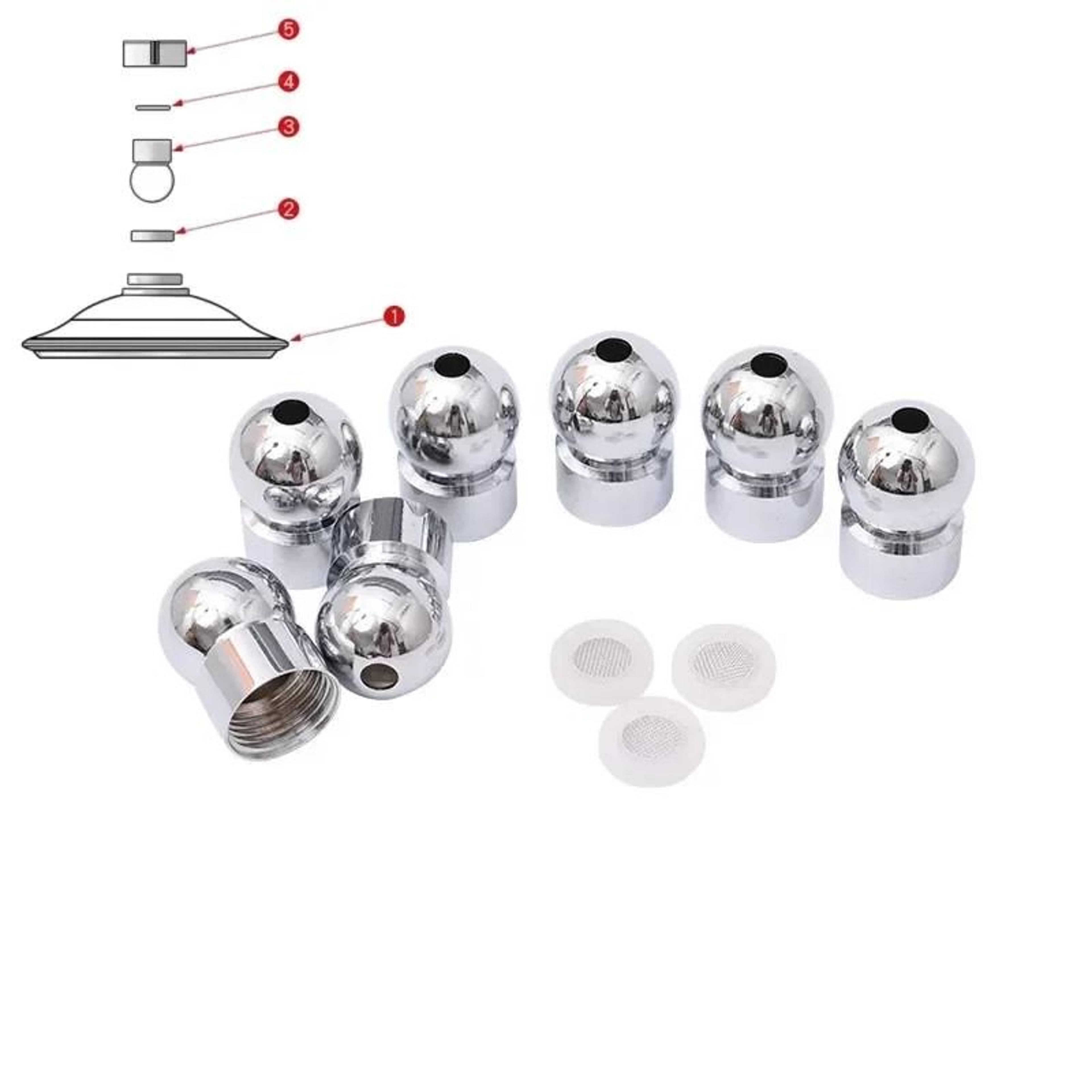 universal 360° copper shower head ball joint adapter