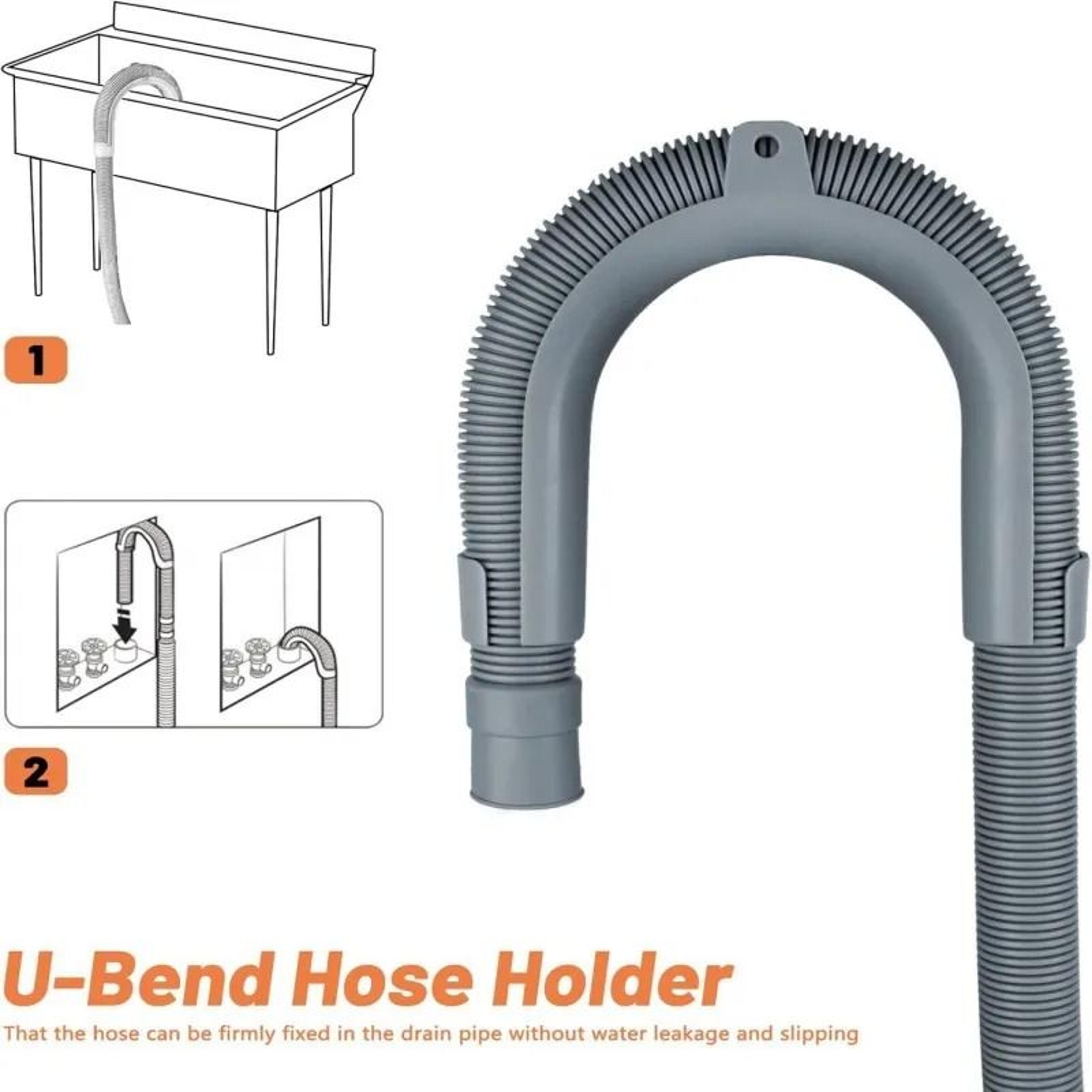 universal u-shape washing machine drain hose guide and holder