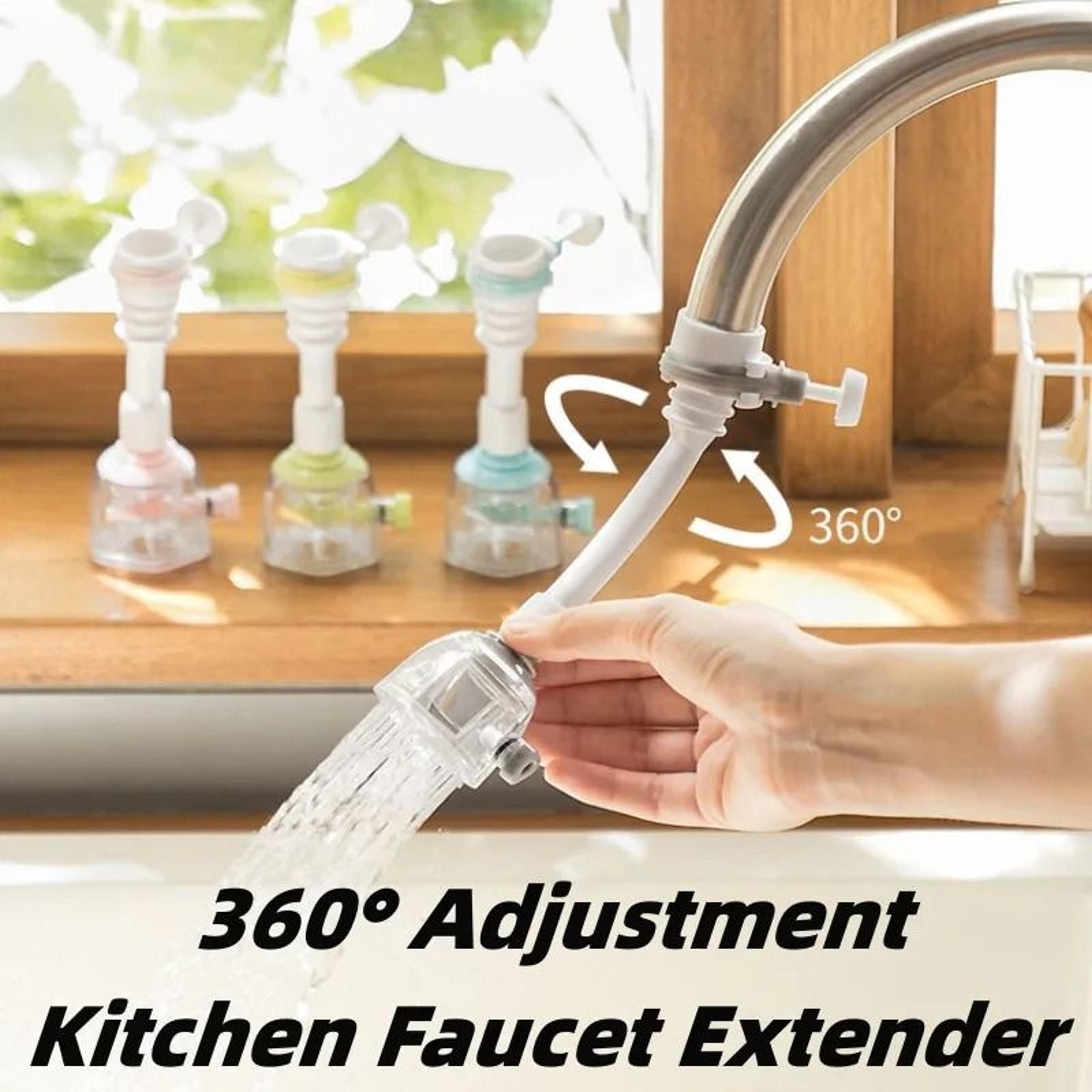 360° dual mode kitchen faucet extender and water-saving sprayer