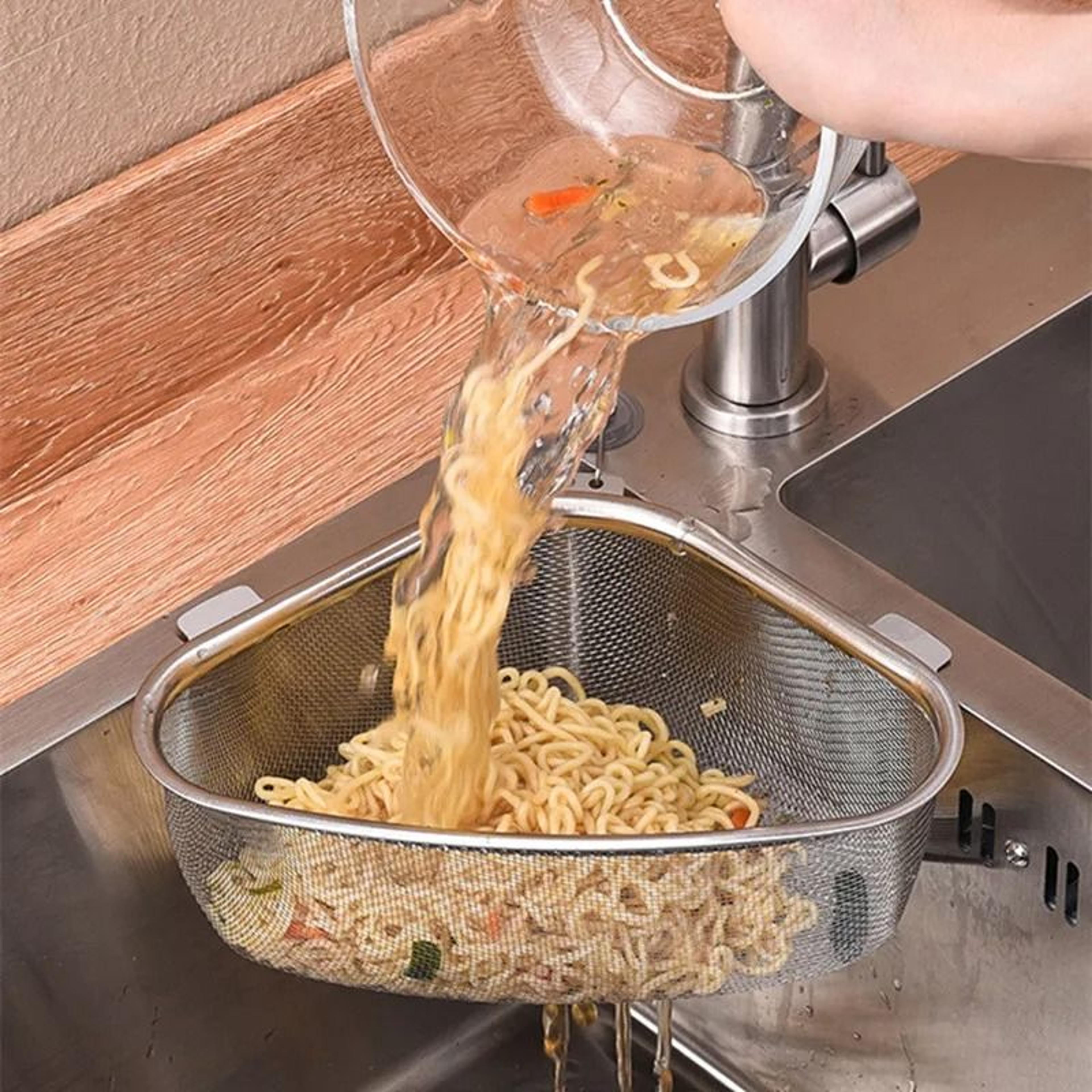 stainless steel triangle kitchen sink drain basket and food strainer